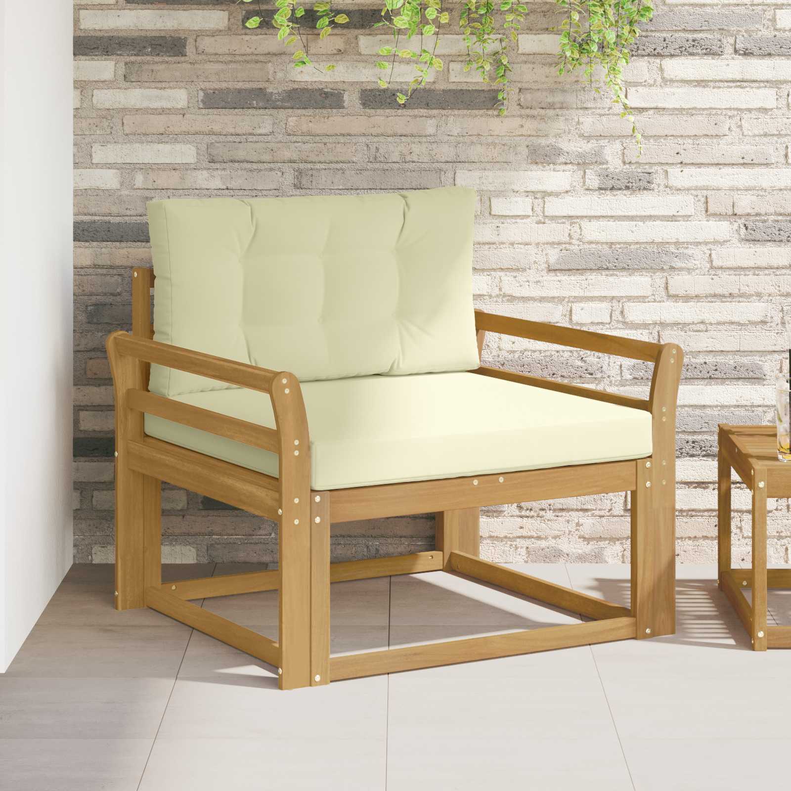 vidaXL Buiten Midden Sofa Massief Acaciahout Naturel