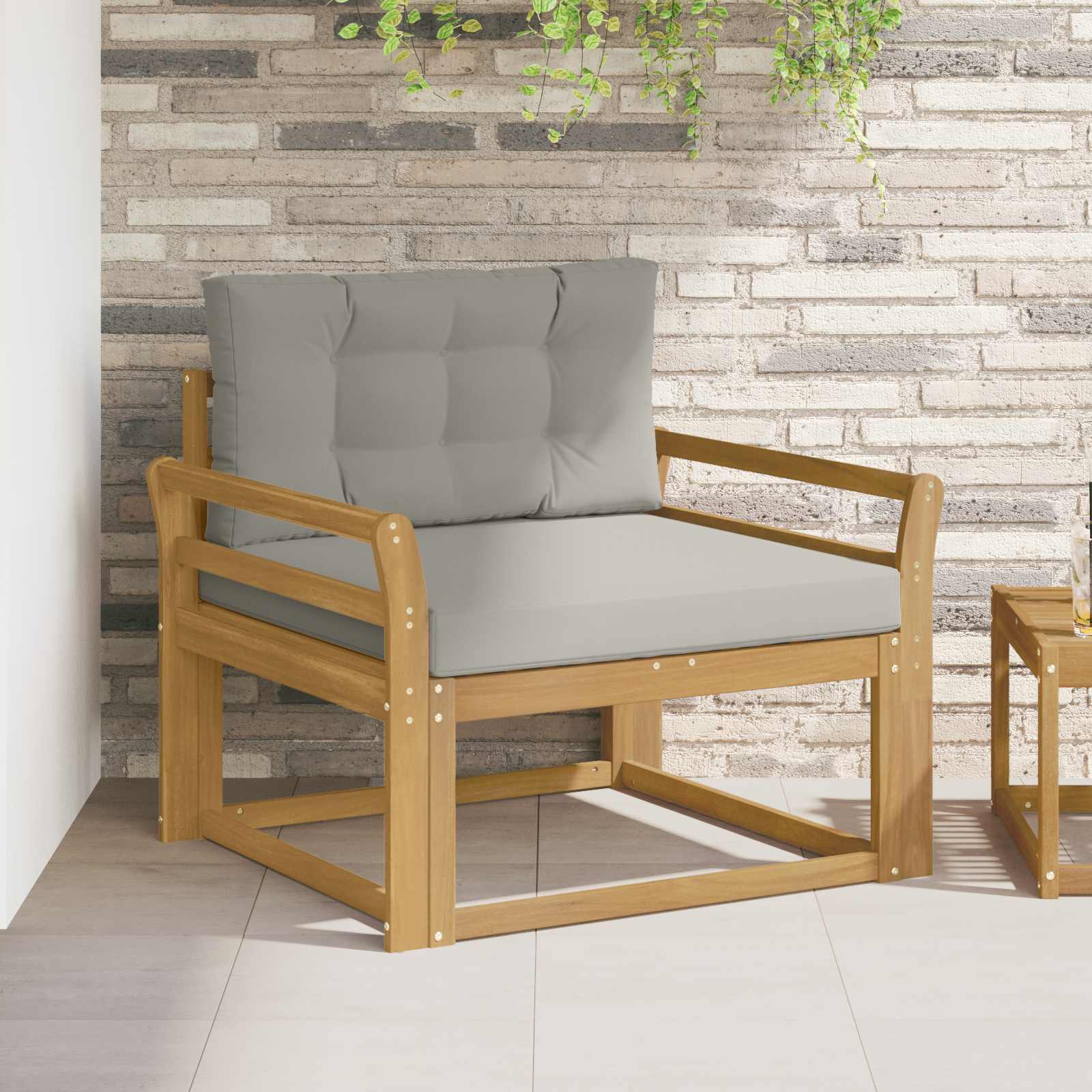 vidaXL Buiten Midden Sofa Massief Acaciahout Naturel