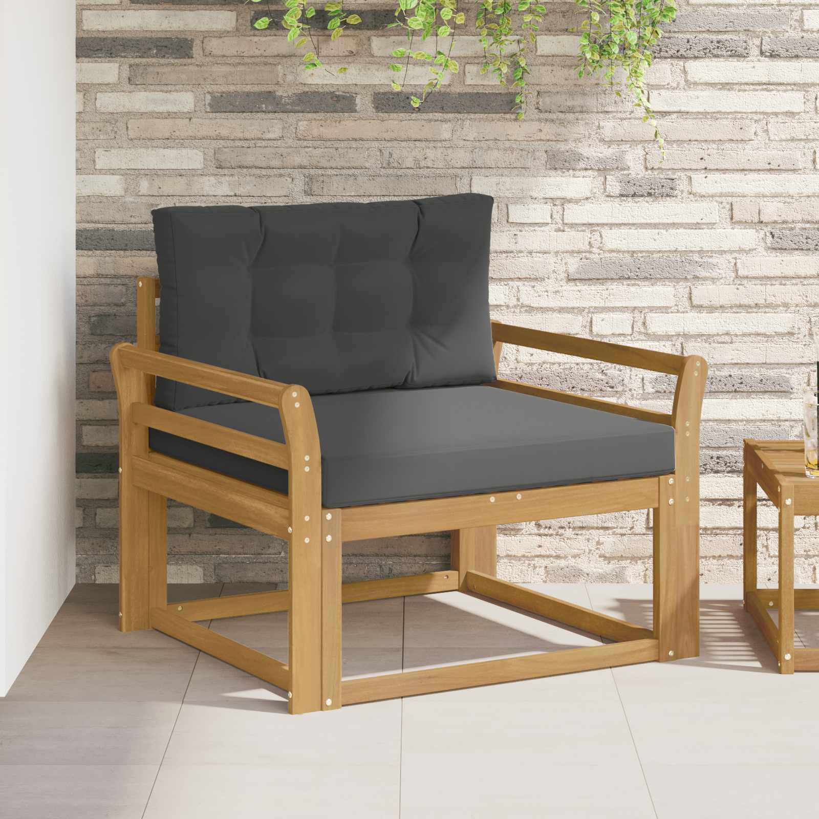 vidaXL Buiten Midden Sofa Massief Acaciahout Naturel