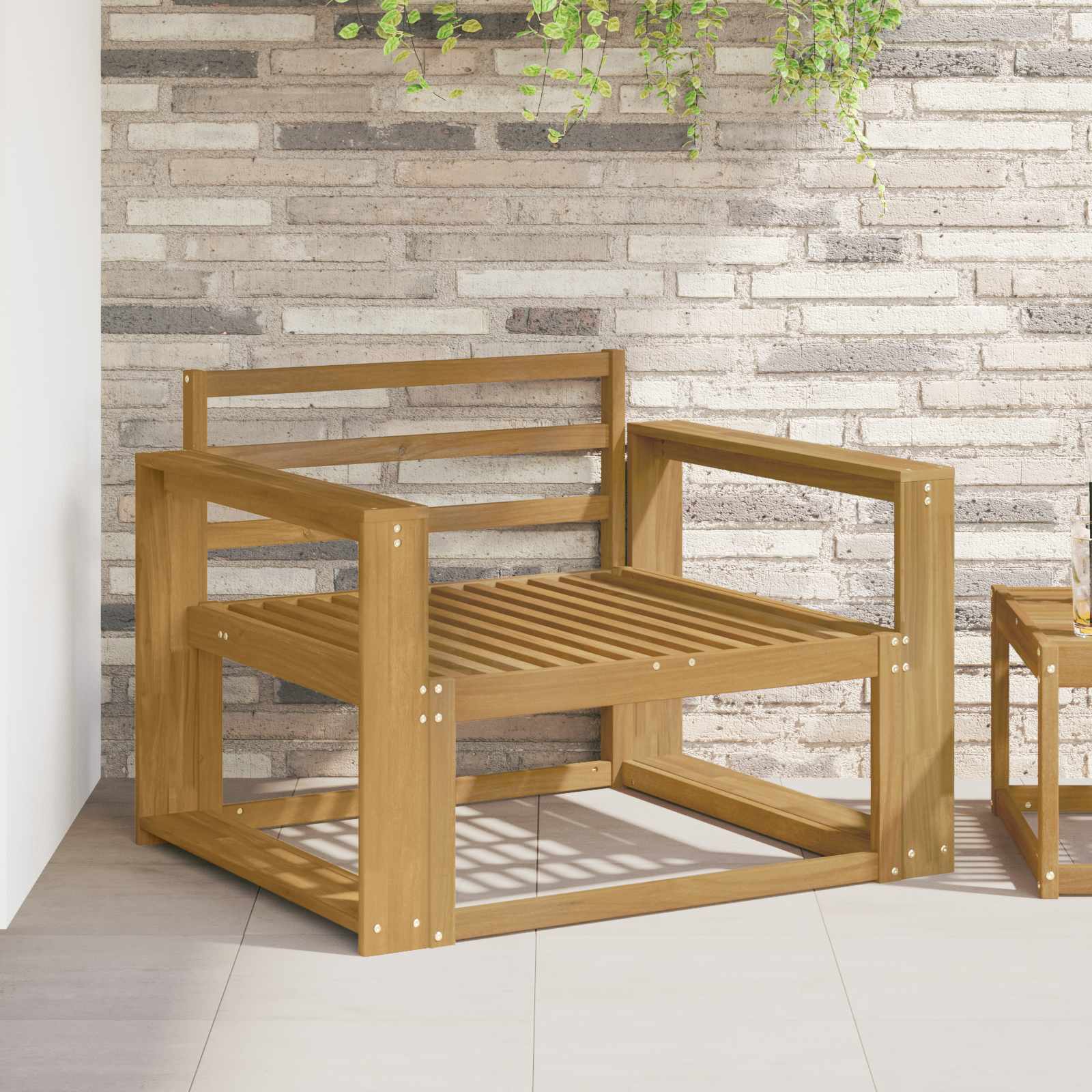 vidaXL Buiten Midden Sofa Massief Acaciahout Naturel