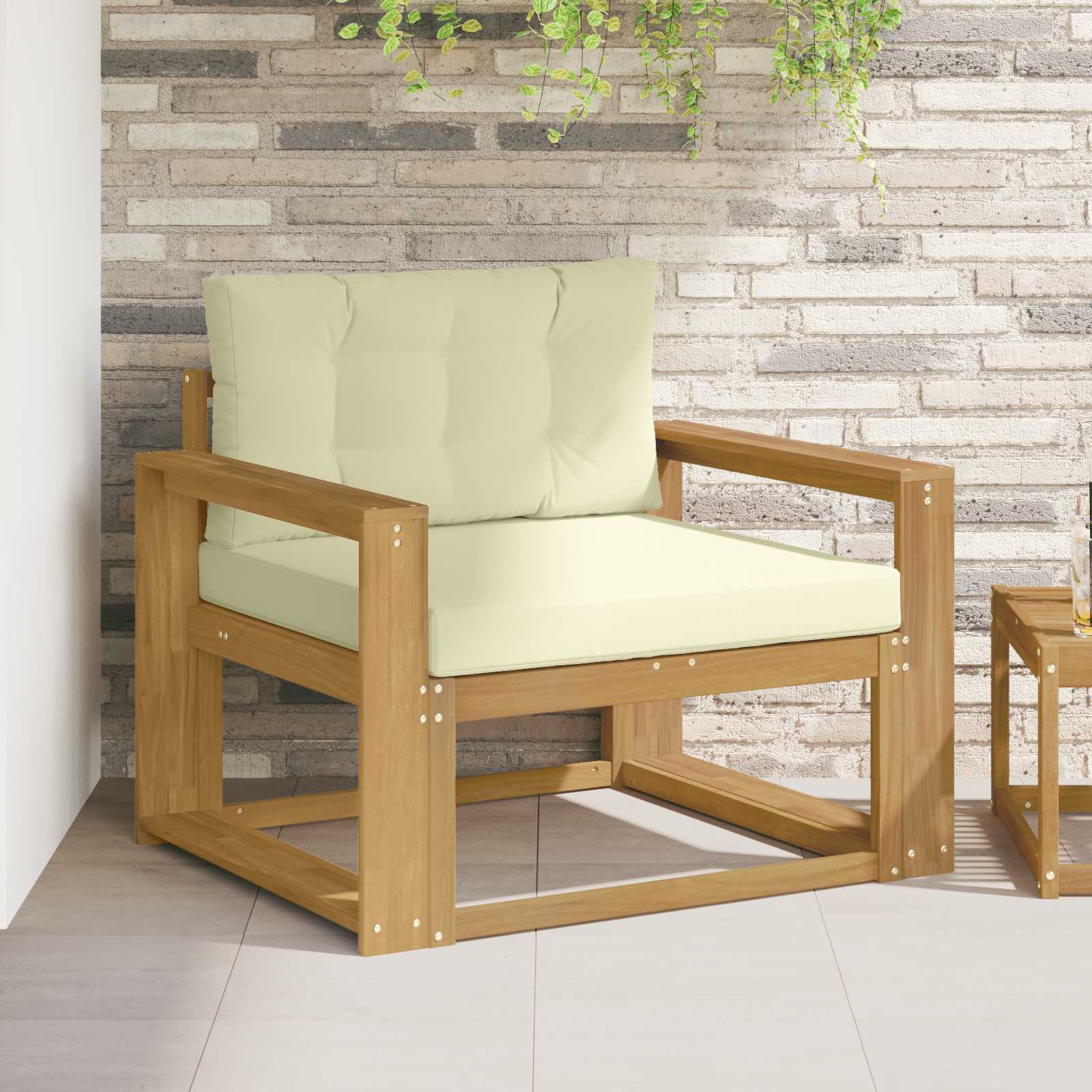 vidaXL Buiten Midden Sofa Massief Acaciahout Naturel