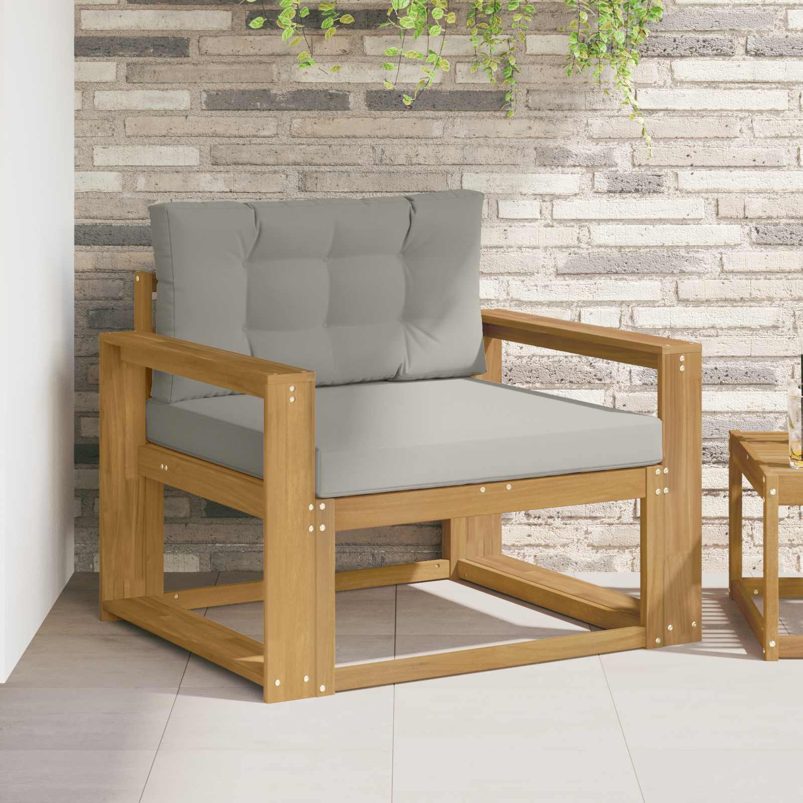 vidaXL Buiten Midden Sofa Massief Acaciahout Naturel