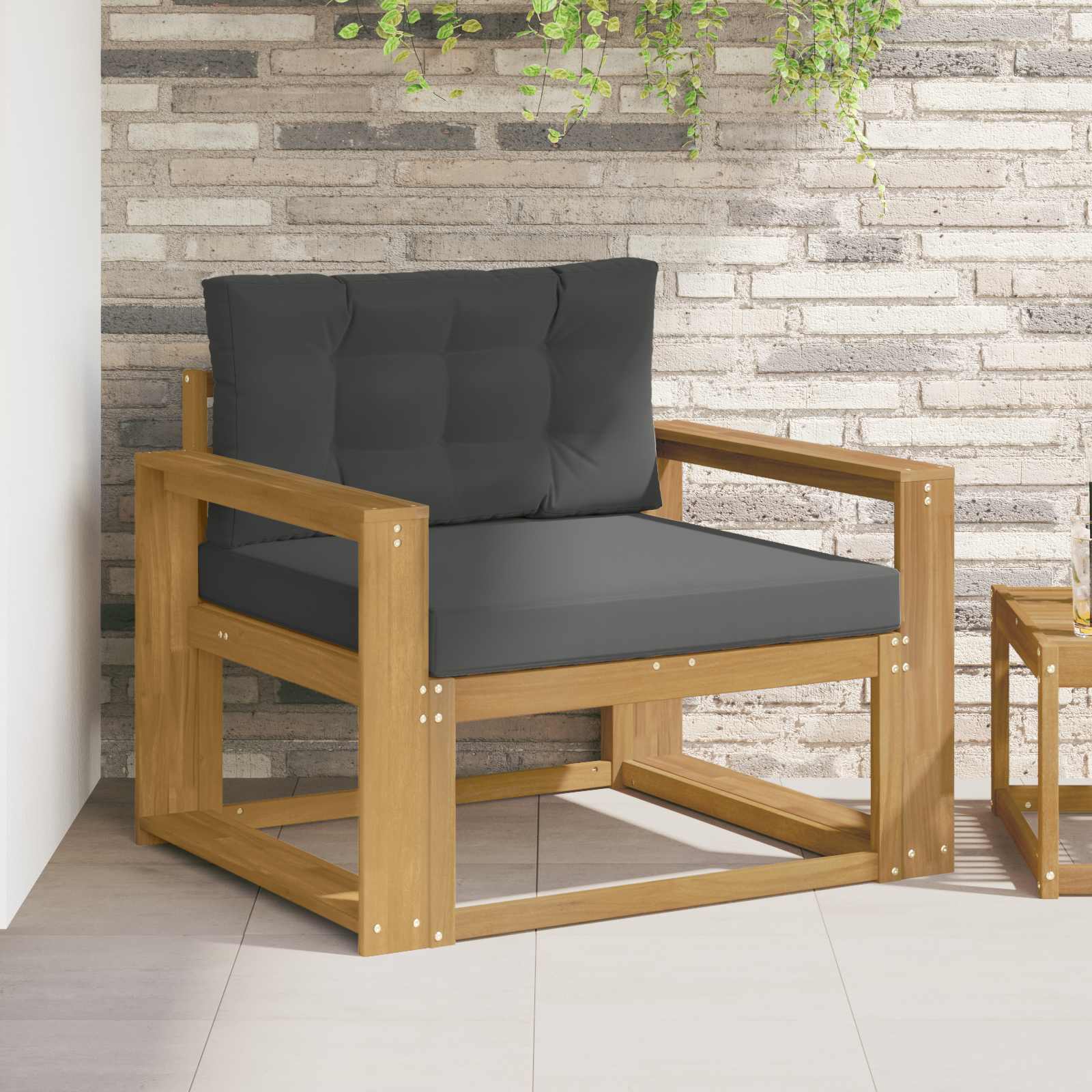 vidaXL Buiten Midden Sofa Massief Acaciahout Naturel
