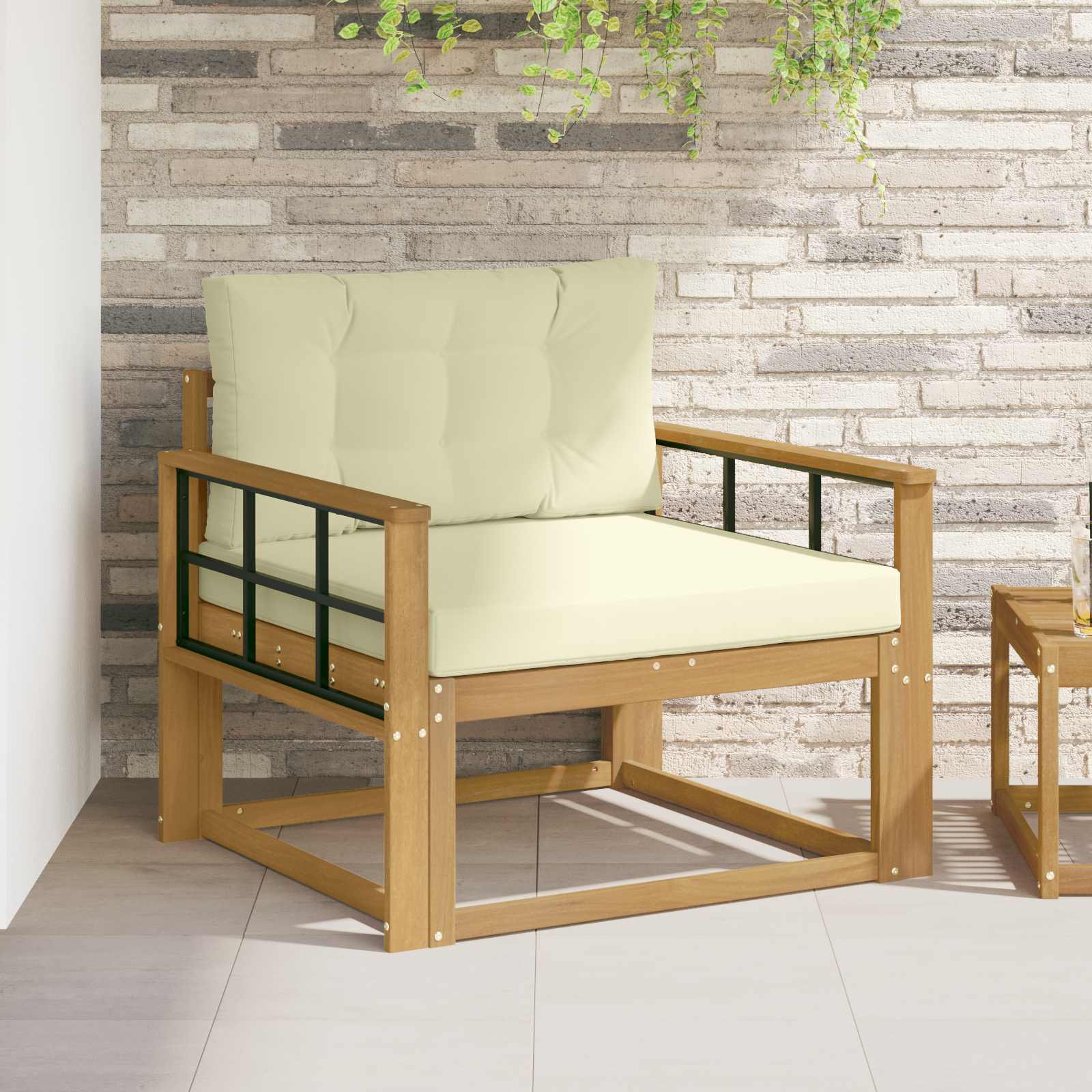 vidaXL Buiten Midden Sofa Massief Acaciahout Naturel