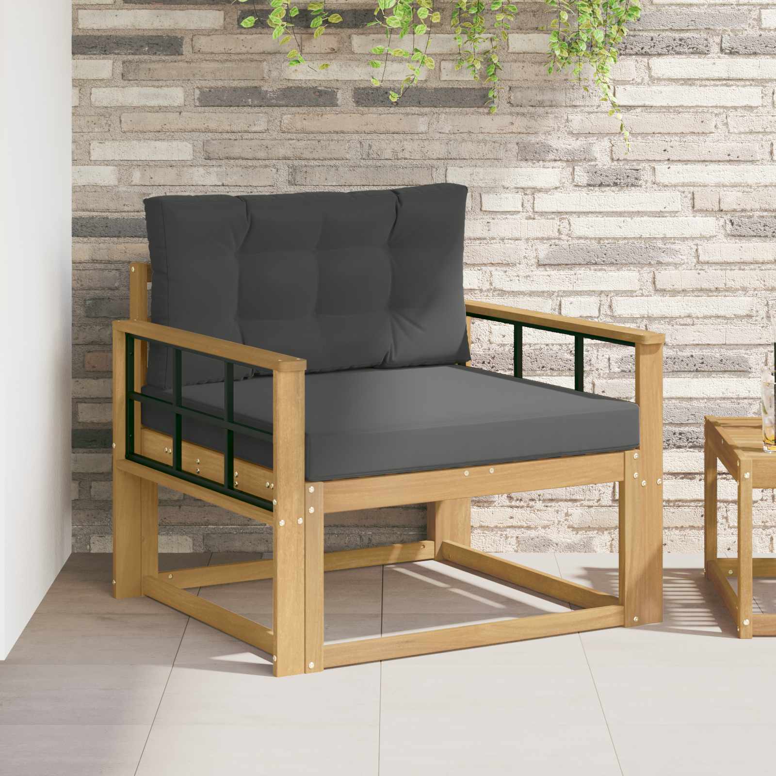 vidaXL Buiten Midden Sofa Massief Acaciahout Naturel