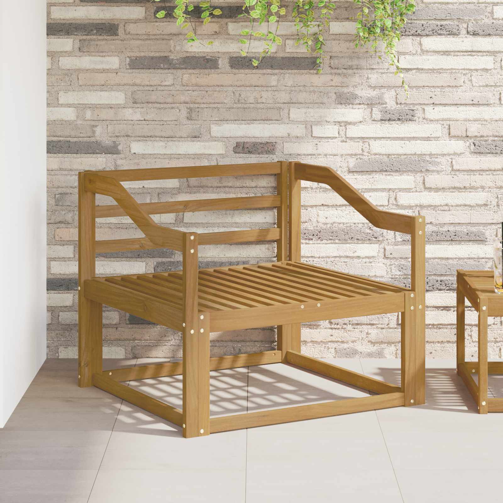 vidaXL Buiten Midden Sofa Massief Acaciahout Naturel