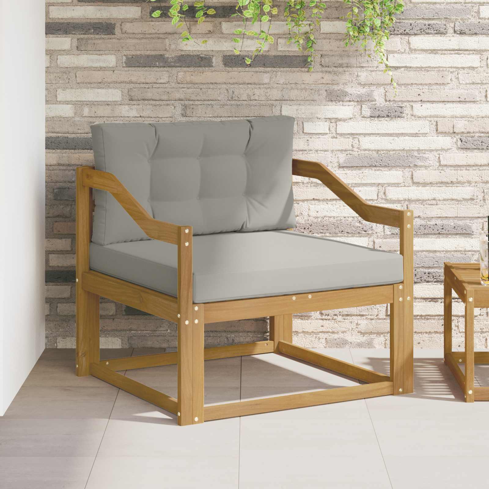 vidaXL Buiten Midden Sofa Massief Acaciahout Naturel