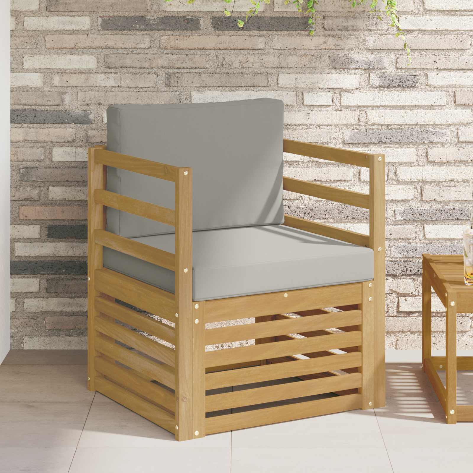 vidaXL Buiten bankenset Naturel 67 x 63 x 73 cm Massief Acaciahout