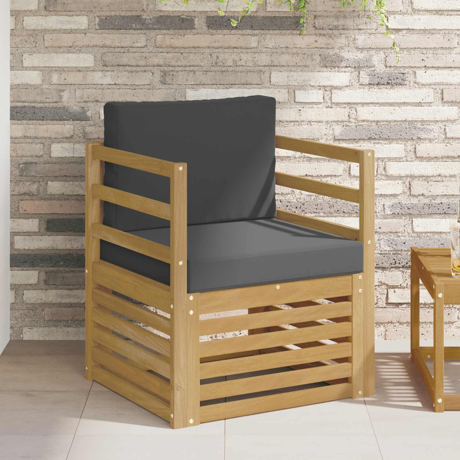 vidaXL Buiten bankenset Naturel 67 x 63 x 73 cm Massief Acaciahout