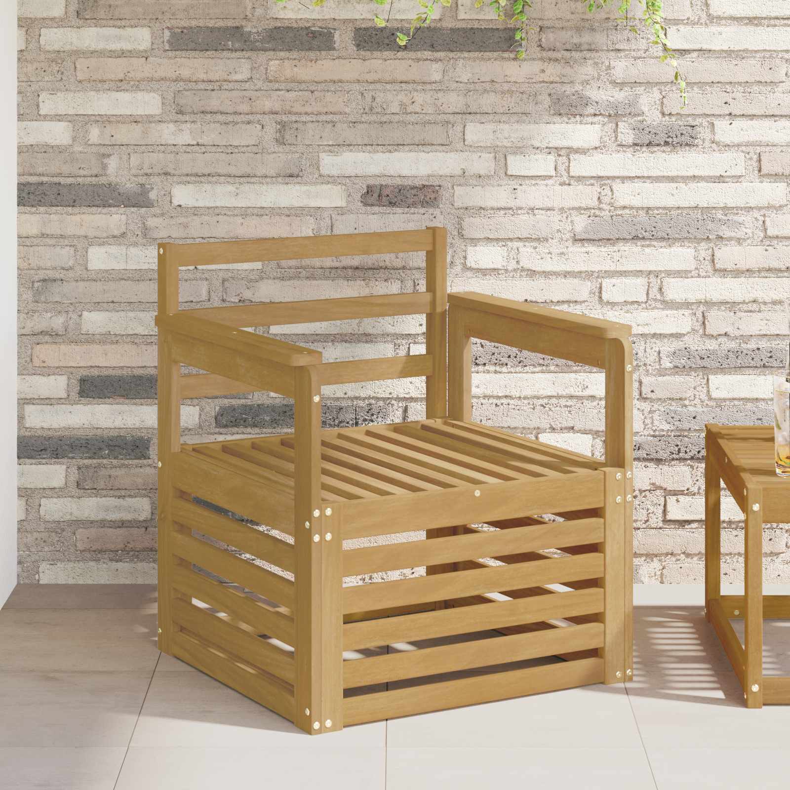 vidaXL Buiten bankenset Naturel 67 x 63 x 73 cm Massief Acaciahout