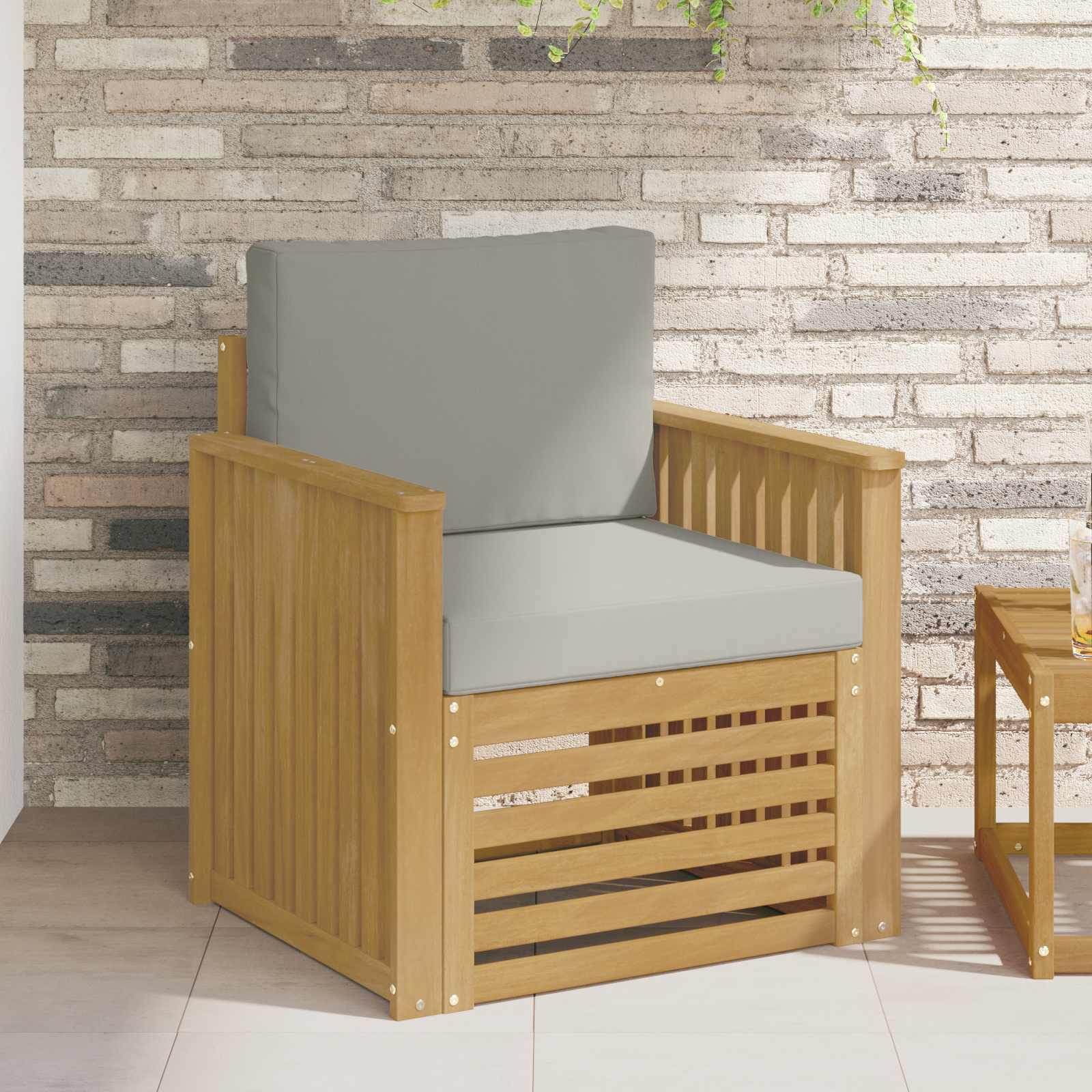 vidaXL Buiten bankenset Naturel 67 x 63 x 73 cm Massief Acaciahout