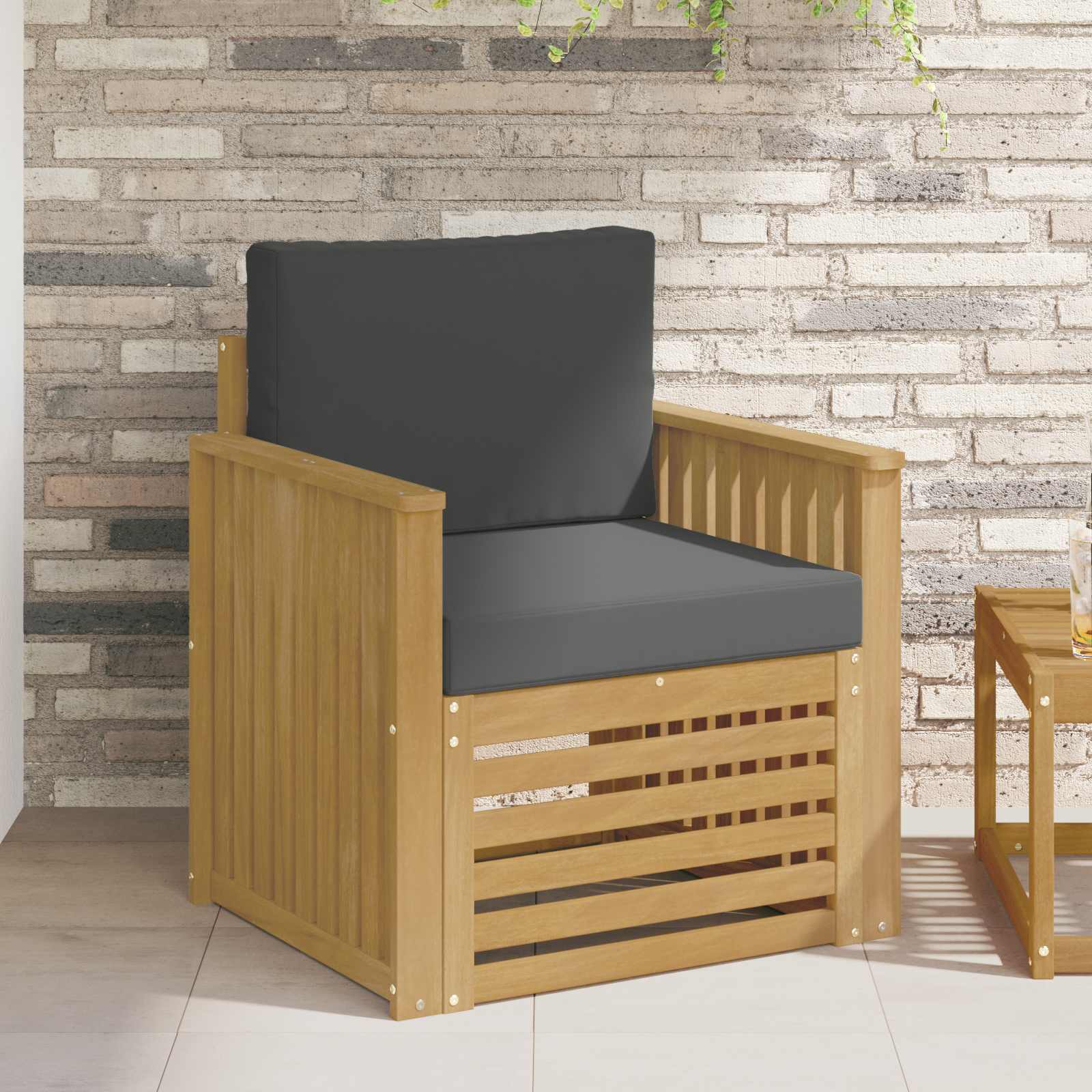 vidaXL Buiten bankenset Naturel 67 x 63 x 73 cm Massief Acaciahout
