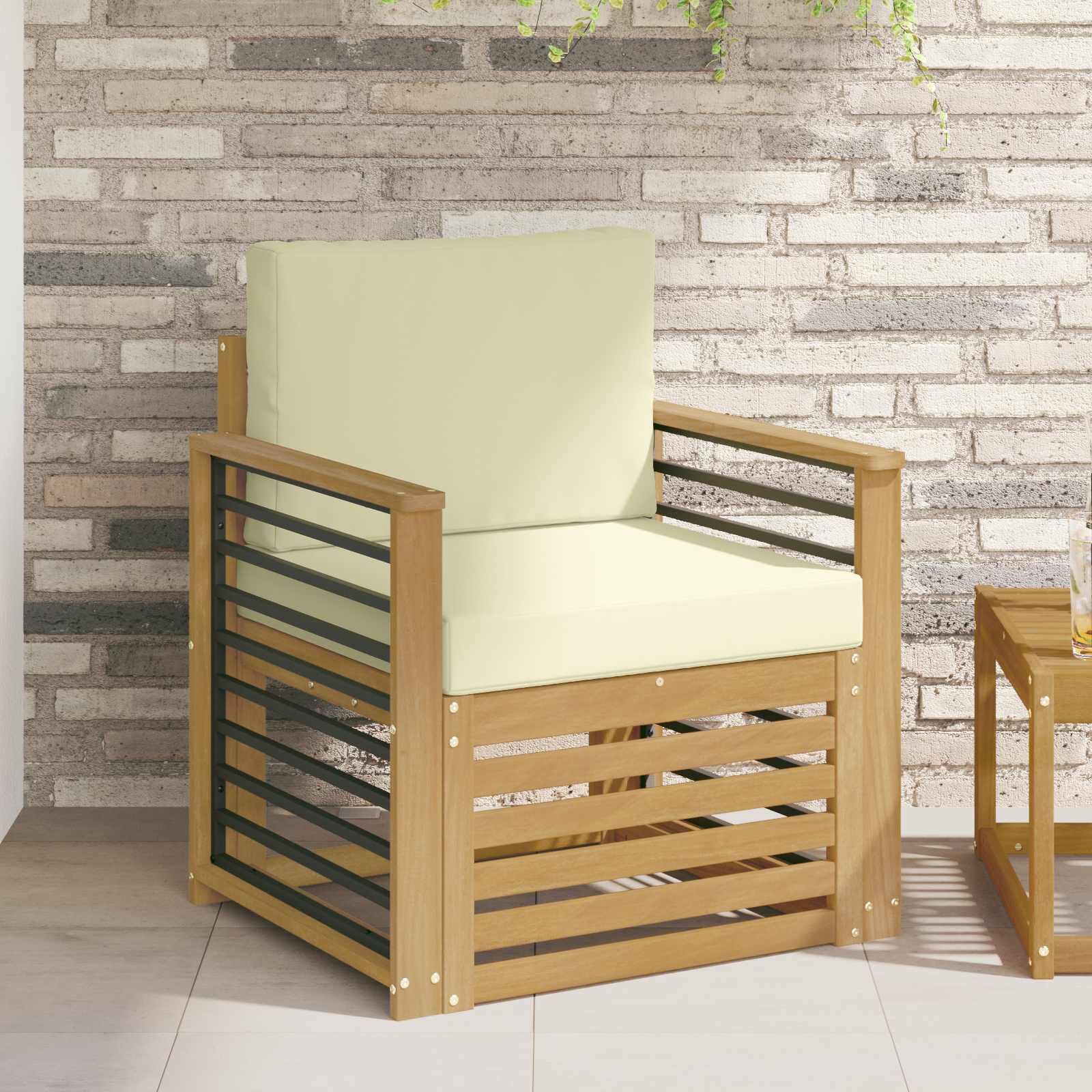 vidaXL Buiten bankenset Naturel 67 x 63 x 73 cm Massief Acaciahout