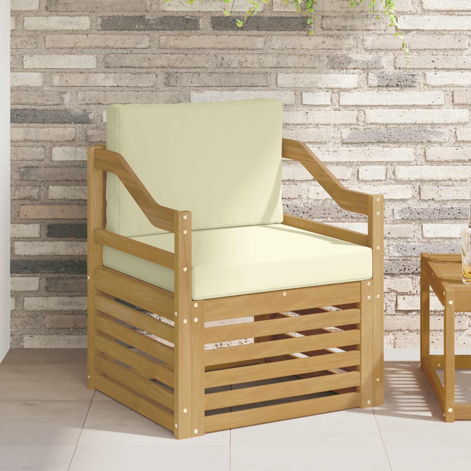 vidaXL Buiten bankenset Naturel 67 x 63 x 73 cm Massief Acaciahout