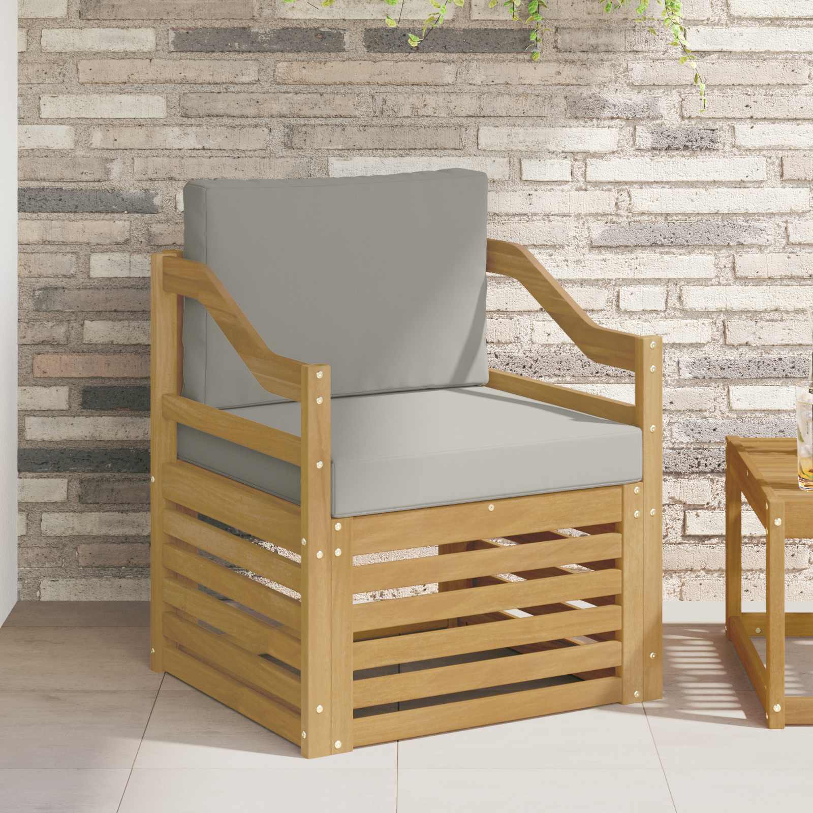 vidaXL Buiten bankenset Naturel 67 x 63 x 73 cm Massief Acaciahout