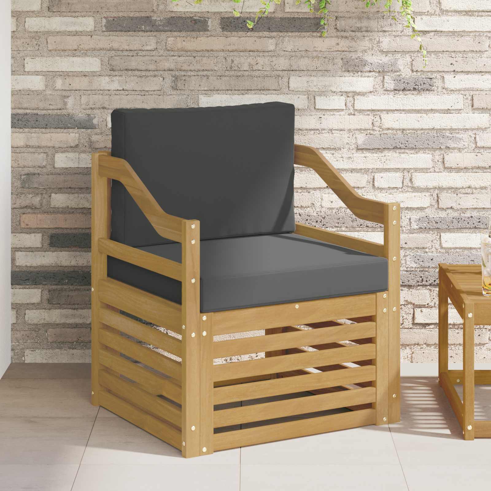 vidaXL Buiten bankenset Naturel 67 x 63 x 73 cm Massief Acaciahout