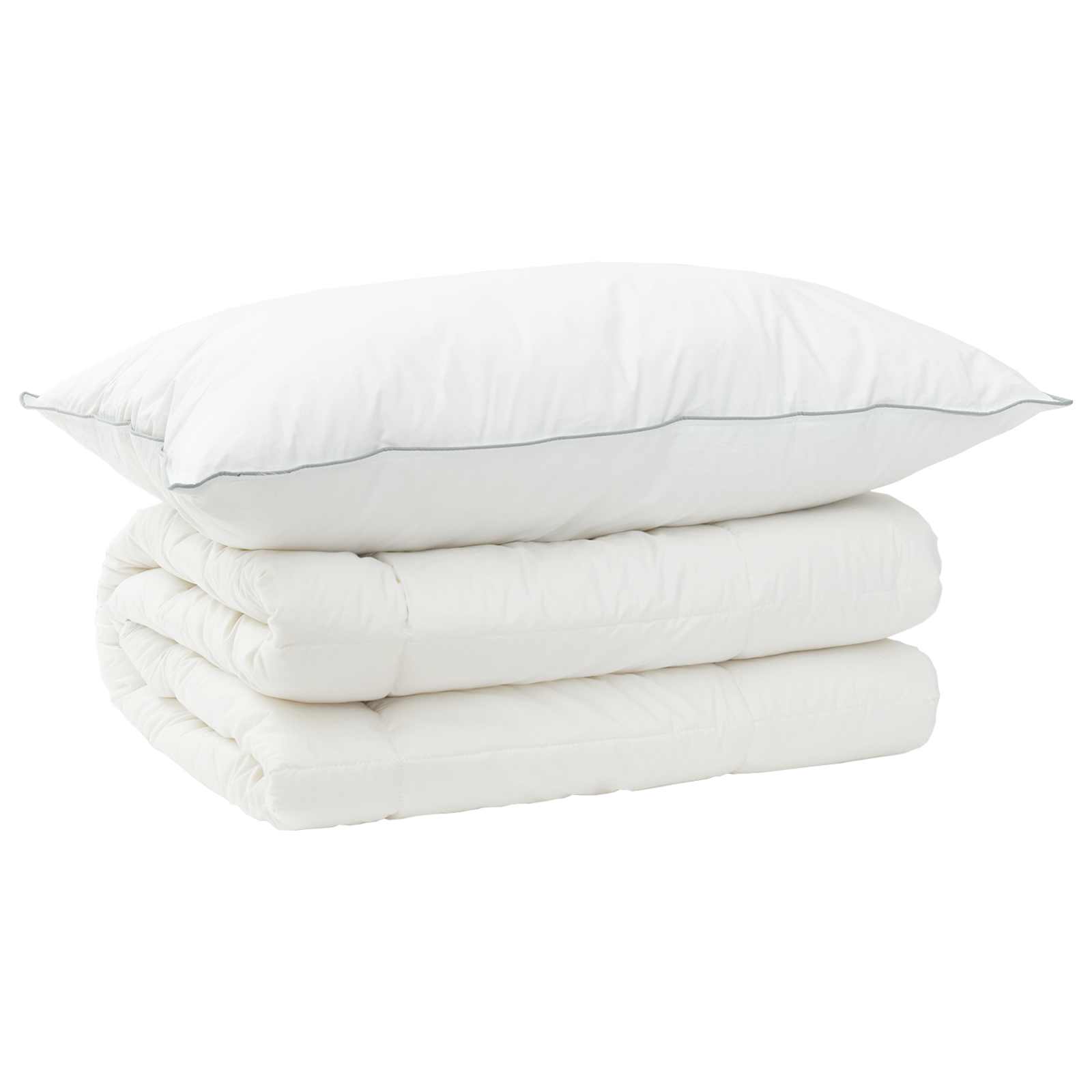 vidaXL Dekbed en Kussen Set 2 st 135x200 cm 4 seizoenen 220 GSM Wol