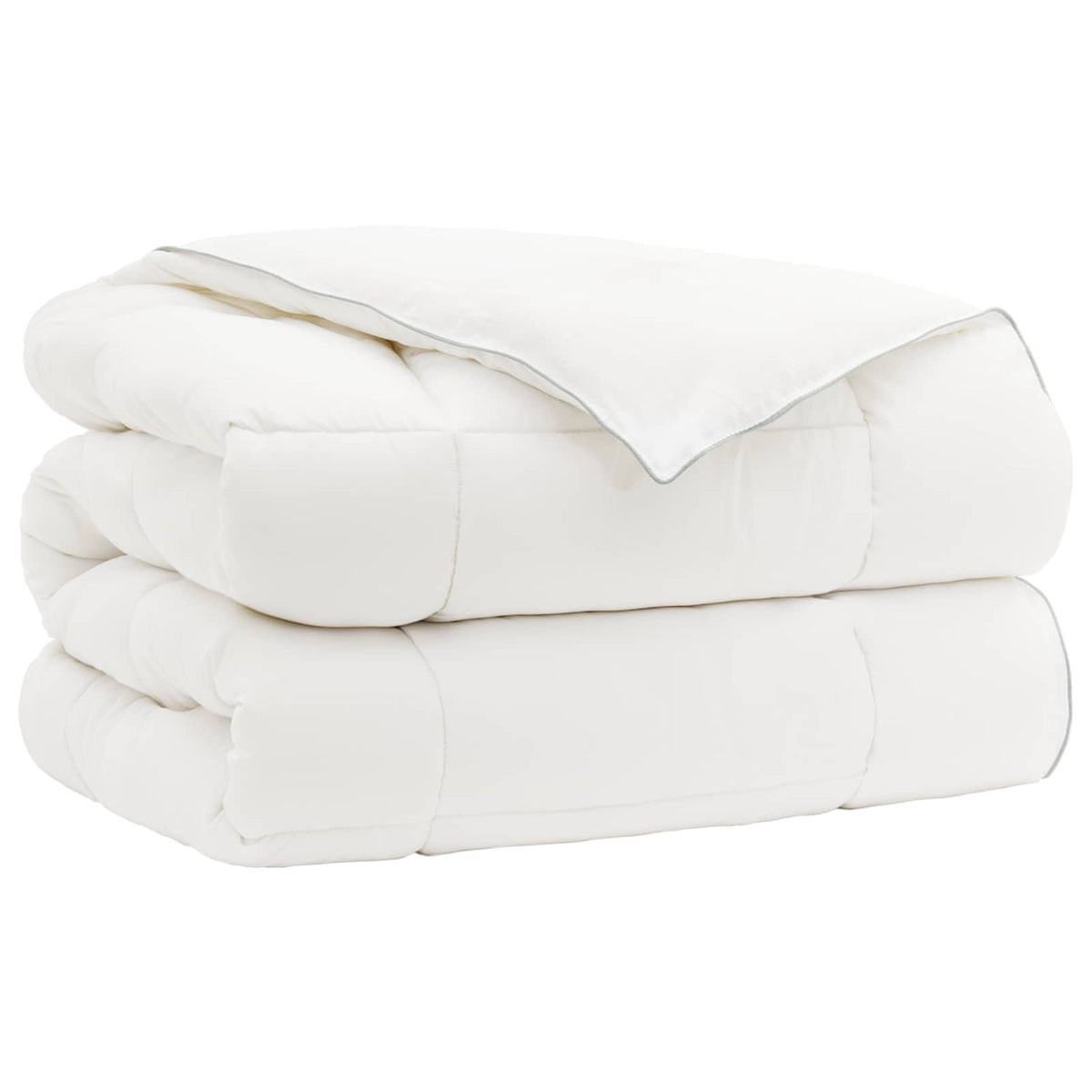 vidaXL Dekbed en Kussen Set 2 st 135x200 cm Winter 450 GSM Wol Wit