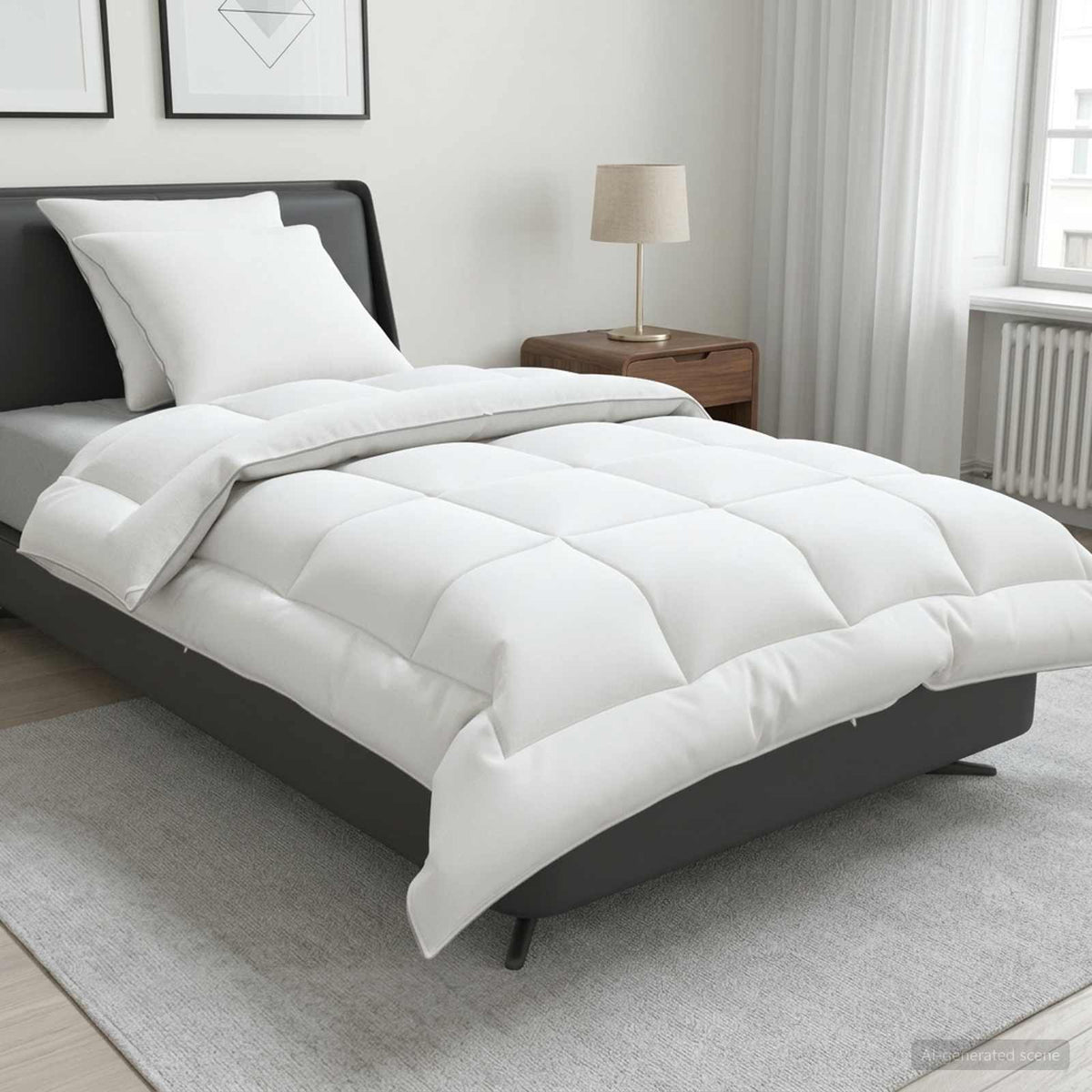 vidaXL Dekbed en Kussen Set 3 st 200x200 cm 4 seizoenen 350 GSM Wol