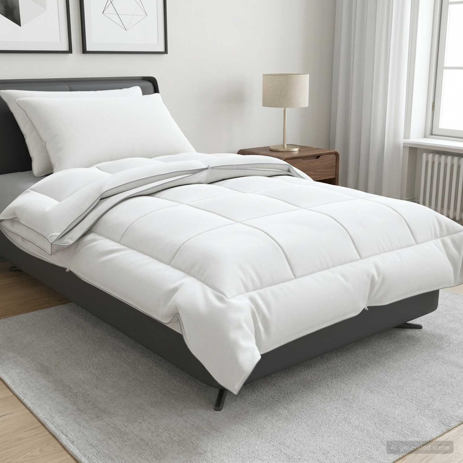 vidaXL Dekbed en Kussen Set 3 st 200x200 cm 4 seizoenen 140+220 GSM