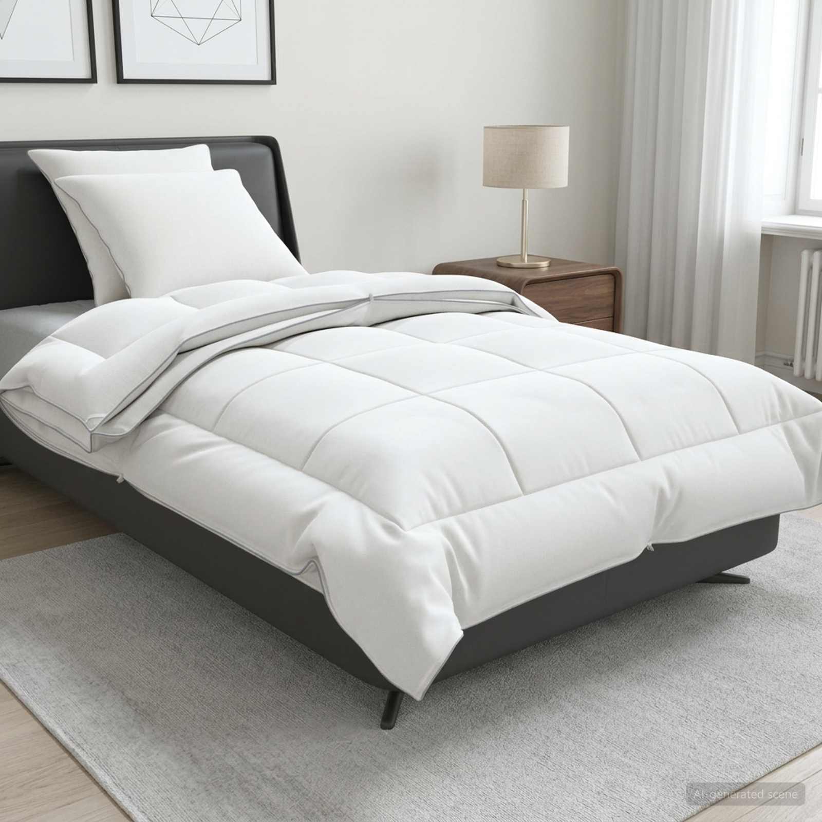vidaXL Dekbed en Kussen Set 3 st 200x200 cm 4 seizoenen 140+220 GSM
