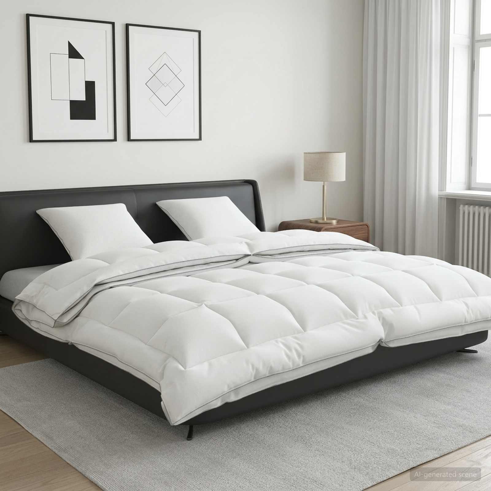 vidaXL Dekbed en Kussen Set 3 st 200x200 cm 4 seizoenen 140+220 GSM
