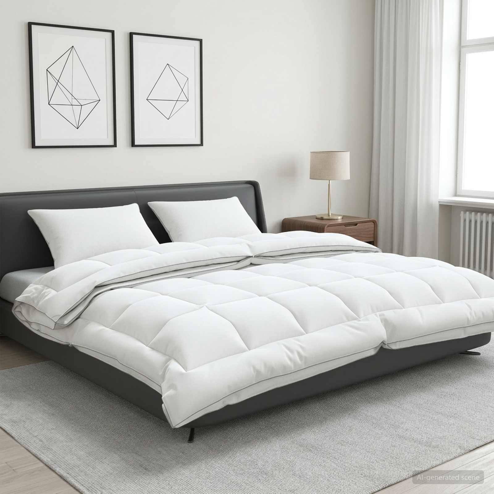 vidaXL Dekbed en Kussen Set 3 st 200x200 cm 4 seizoenen 140+220 GSM