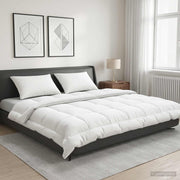 vidaXL Dekbed en Kussen Set 3 st 200x200 cm Zomer 200 GSM Wol Wit