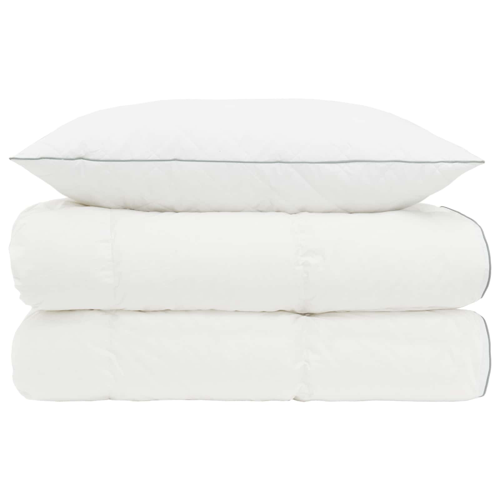 vidaXL 90% ganzen dons dekbedset FULDA 2 st 135 x 200 cm 310 GSM Wit
