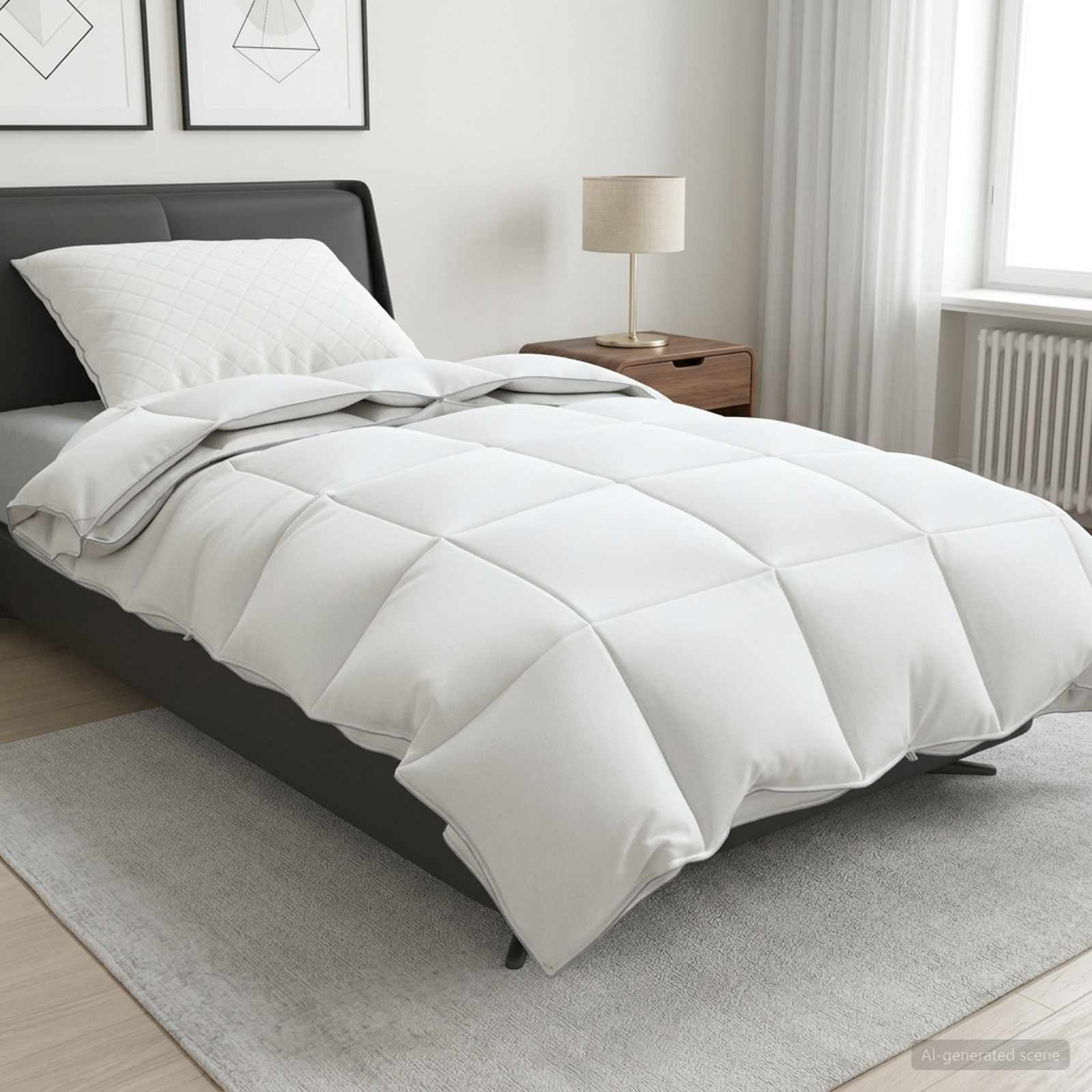 vidaXL 90% ganzen dons dekbedset FULDA 2 st 135 x 200 cm 310 GSM Wit
