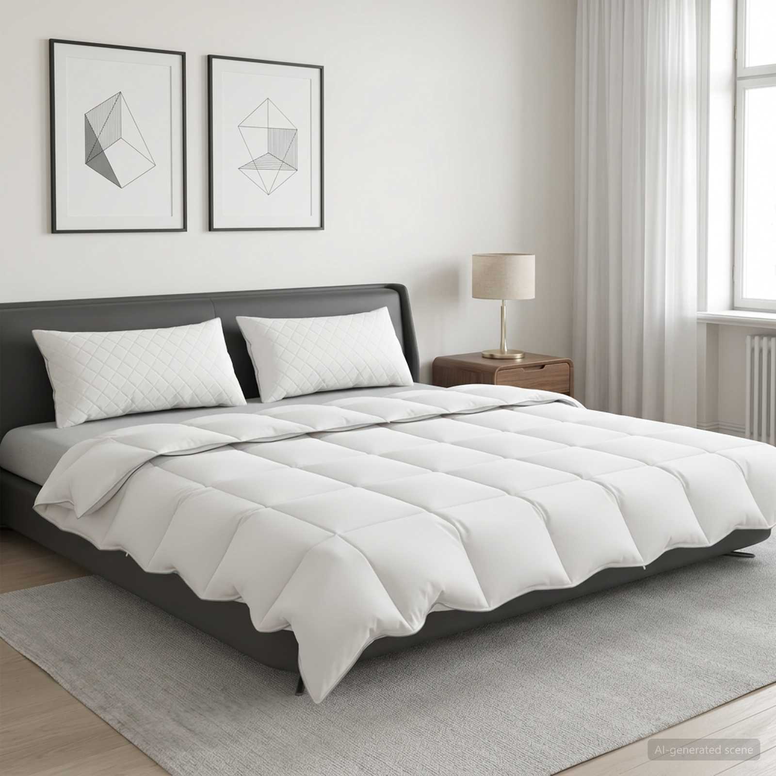 vidaXL 90% ganzen dons dekbedset FULDA 3 st 200 x 200 cm Zomer 100 GSM