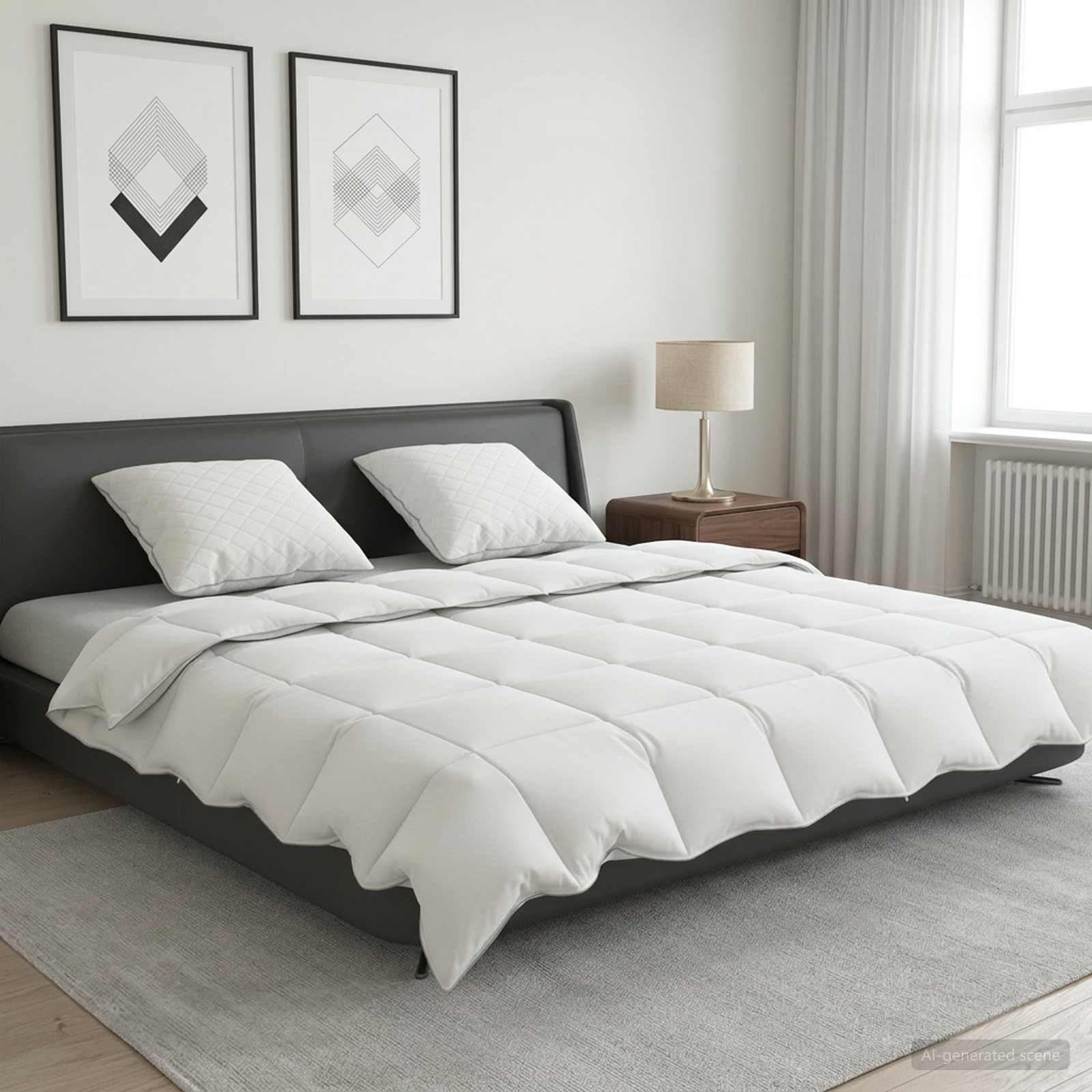 vidaXL 90% ganzen dons dekbedset FULDA 3 st 200 x 200 cm Zomer 100 GSM