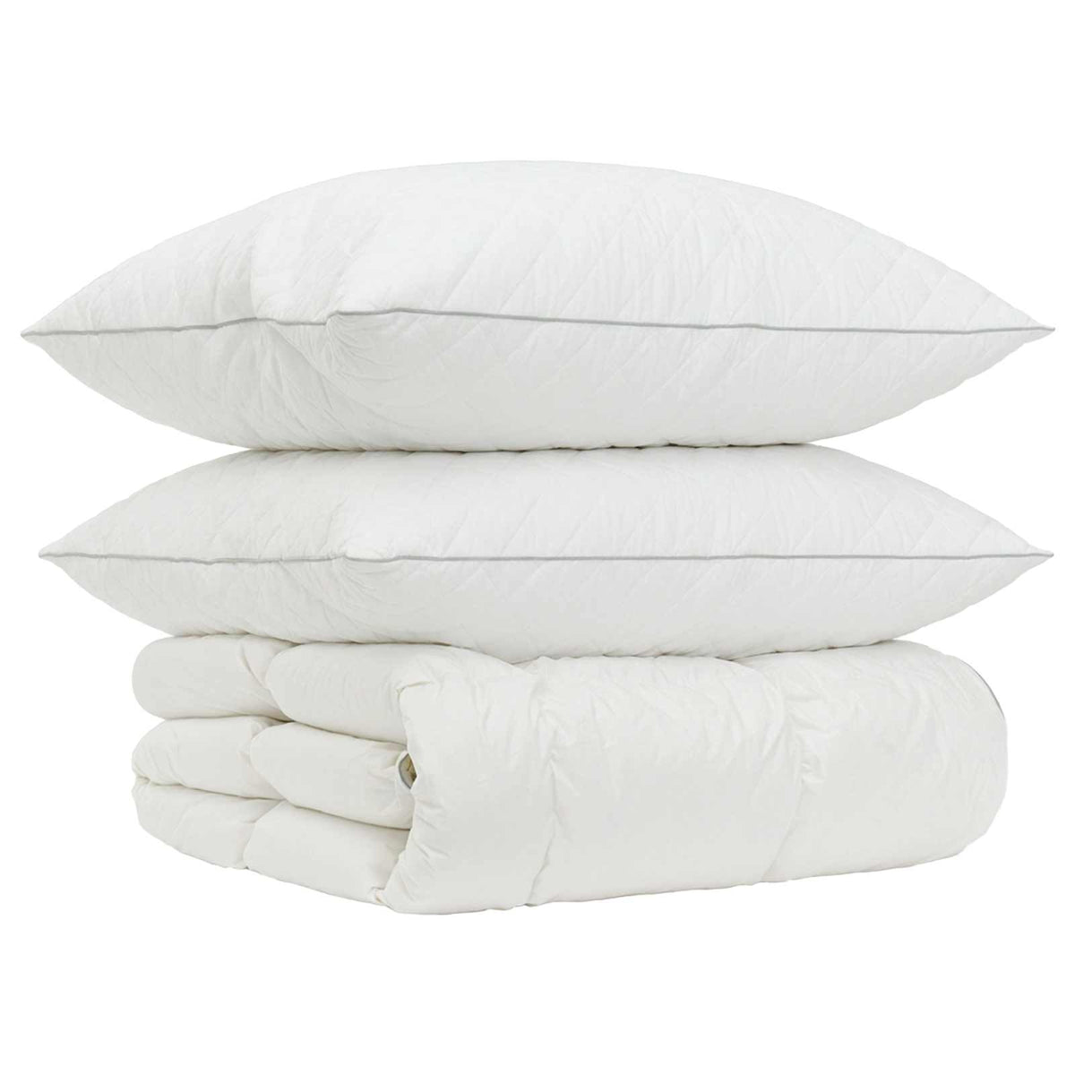 vidaXL 90% ganzen dons dekbedset FULDA 3 st 200 x 200 cm 210 GSM Wit