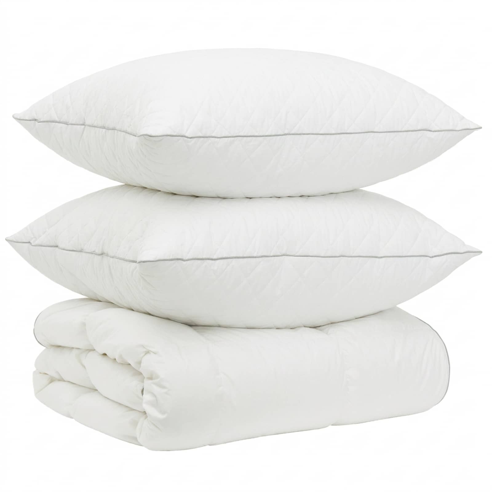 vidaXL 90% ganzen dons dekbedset FULDA 3 st 200 x 200 cm 310 GSM Wit