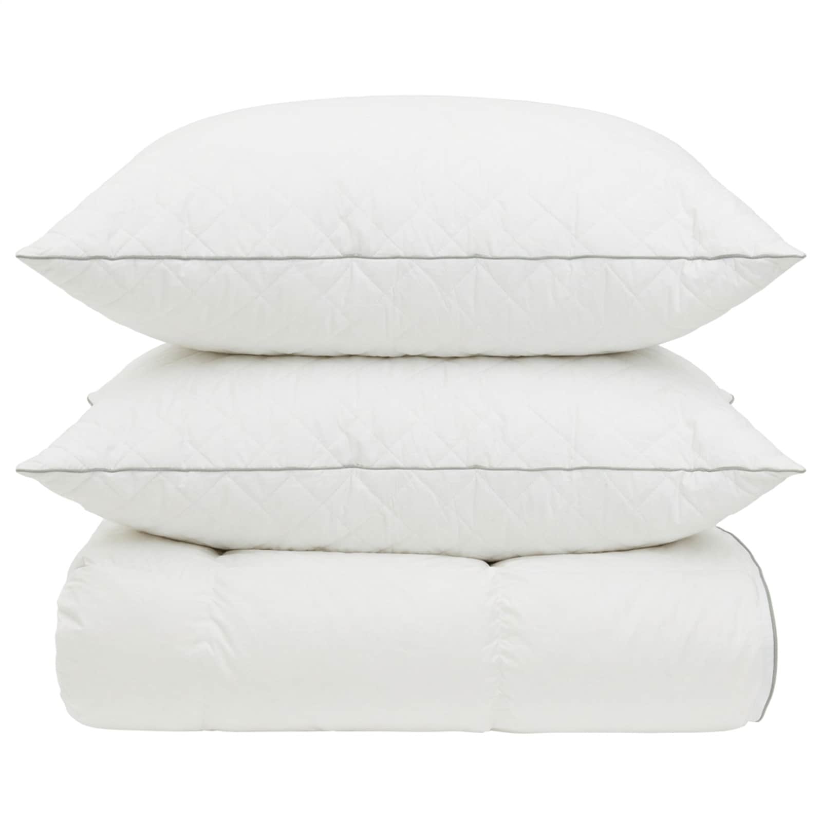 vidaXL 90% ganzen dons dekbedset FULDA 3 st 200 x 200 cm 310 GSM Wit