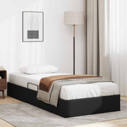 vidaXL Ottoman Bedframe met opslag Zwart 90 x 190 cm Nep Leer