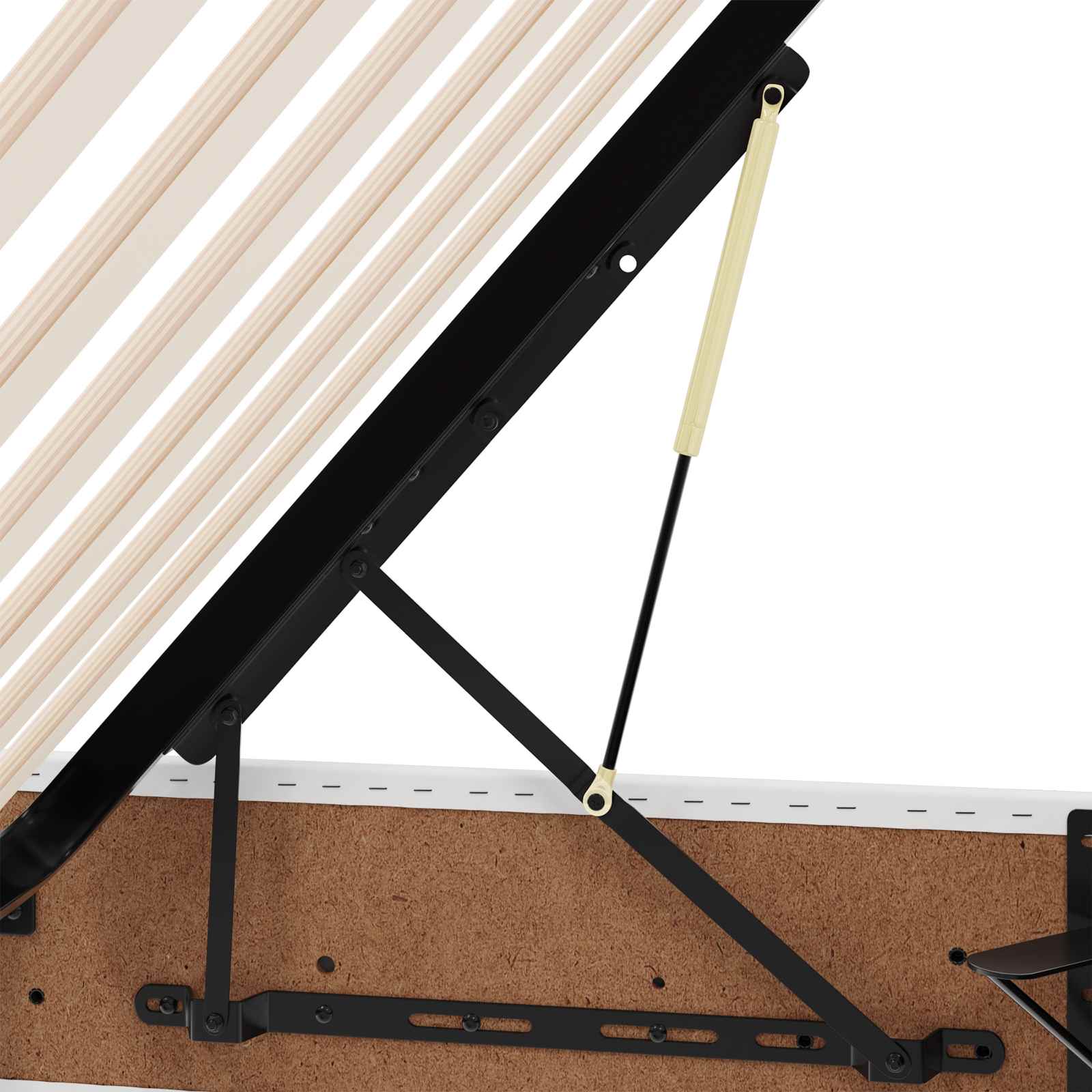 vidaXL Ottoman Bedframe met opslag Zwart 90 x 190 cm Nep Leer