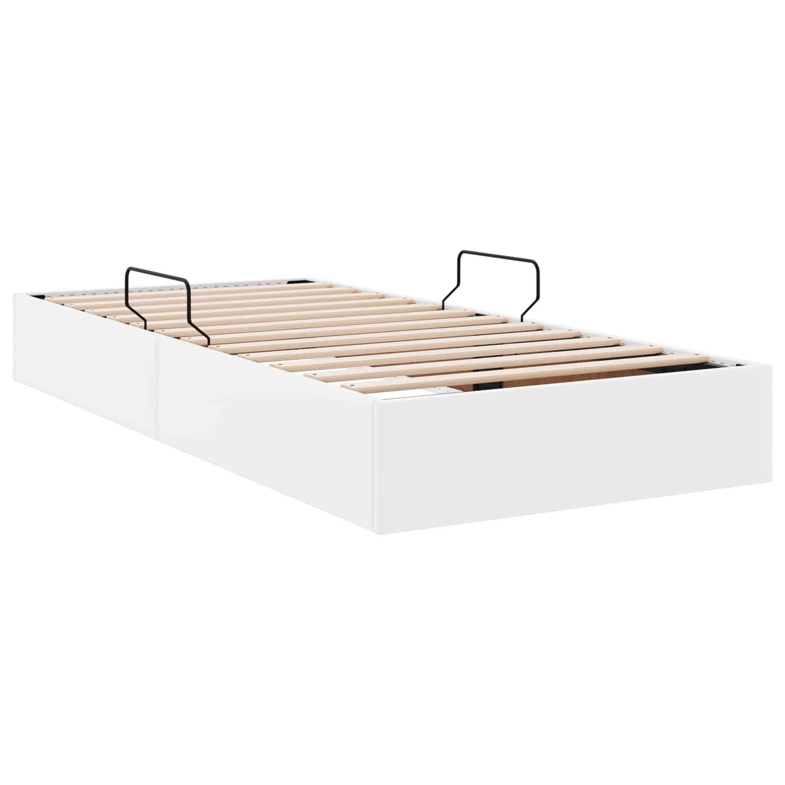 vidaXL Ottoman Bedframe met opslag Zwart 90 x 190 cm Nep Leer