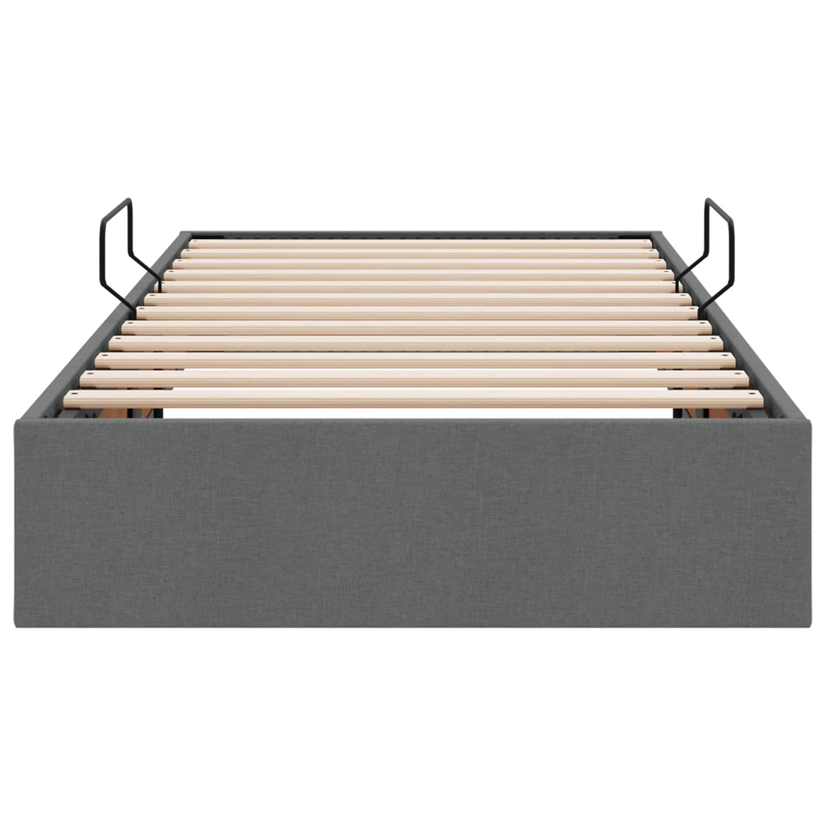 vidaXL Ottoman Bedframe met opslag Lichtgrijs 90 x 190 cm Stof