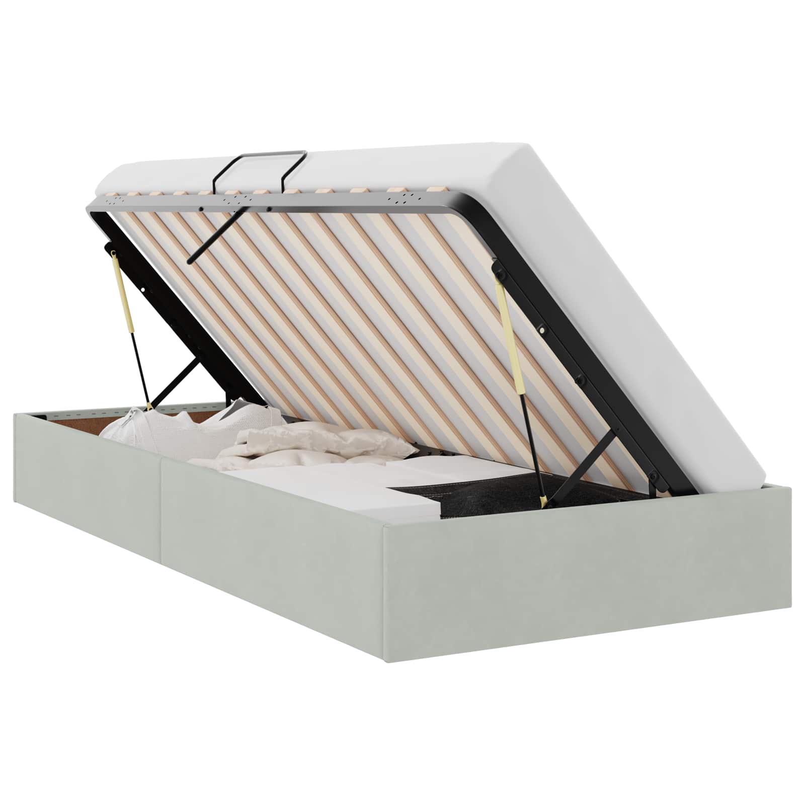 vidaXL Ottoman Bedframe met Opslag met opslag Fluweel