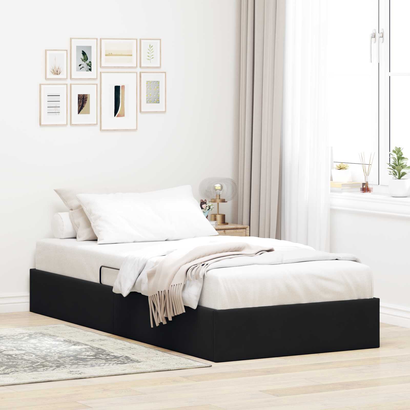 vidaXL Ottoman Bedframe met Opslag met opslag Fluweel