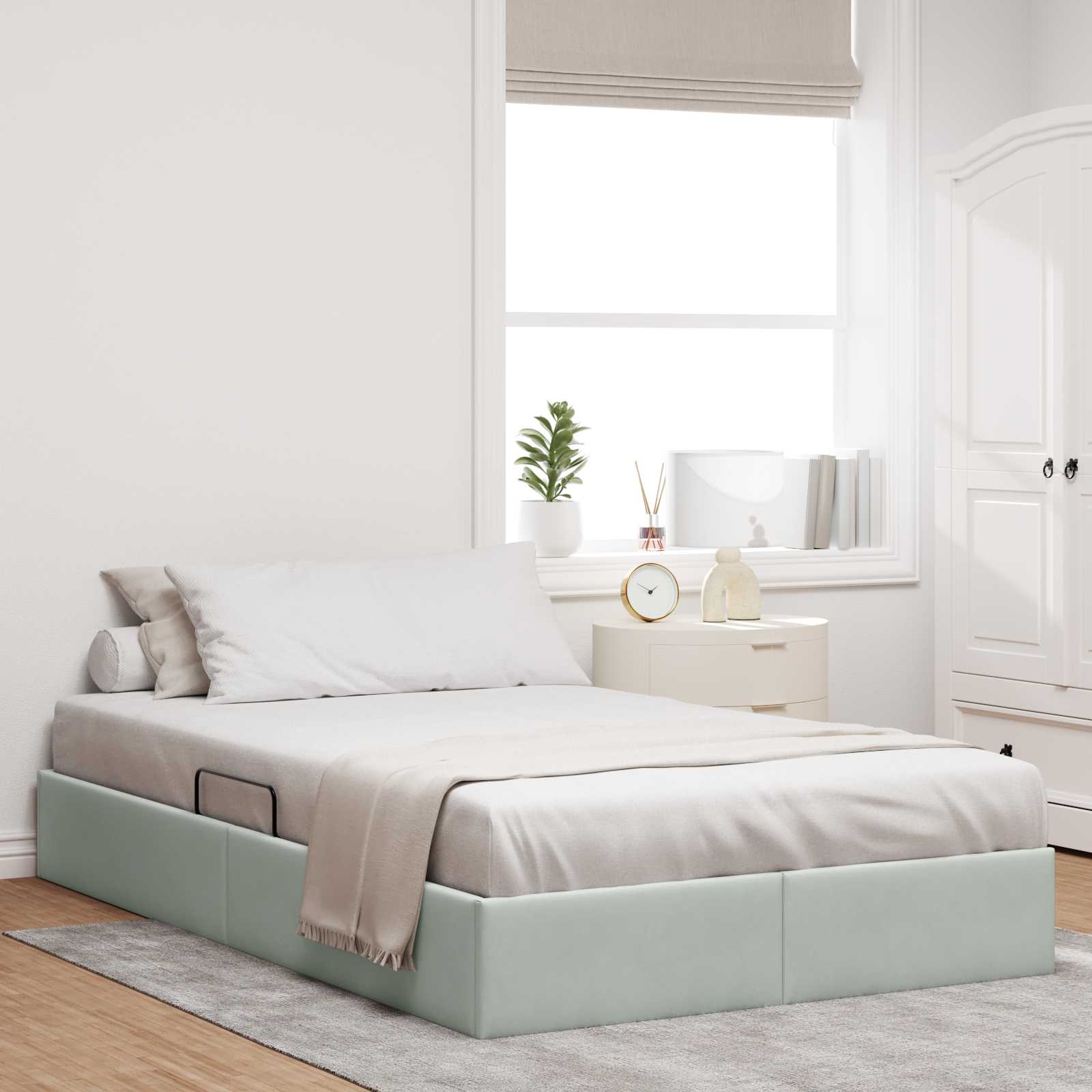 vidaXL Ottoman Bedframe met Opslag met opslag Fluweel