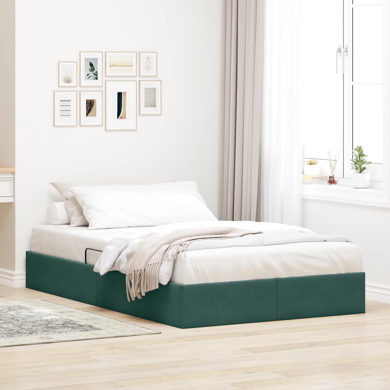 vidaXL Ottoman Bedframe met Opslag met opslag Fluweel