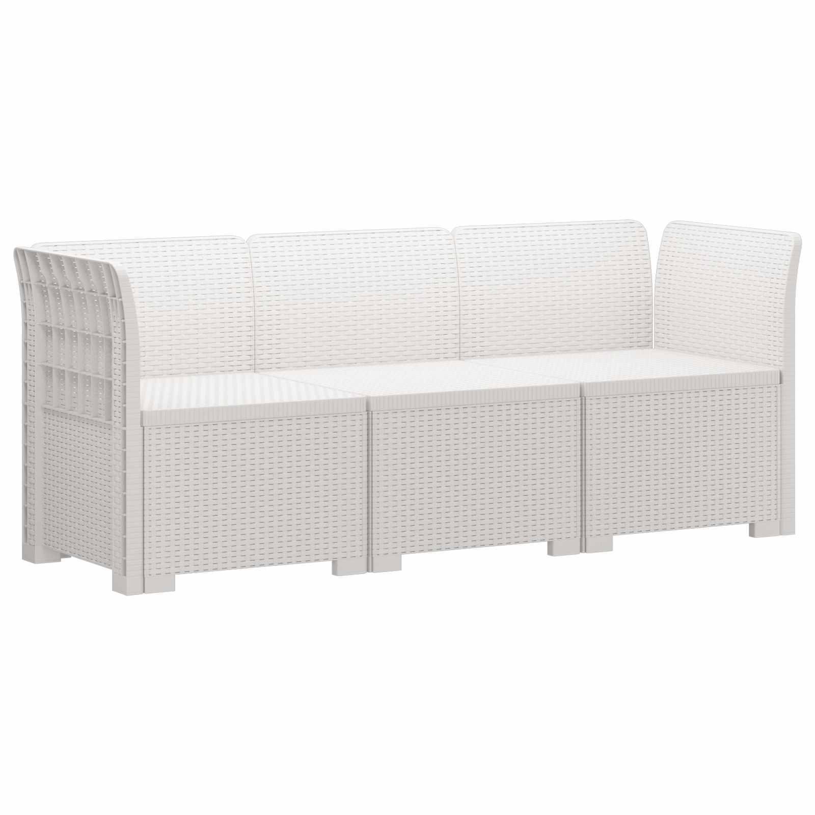 vidaXL 3-Zits Tuin Sofa Rattan Look PP Antraciet