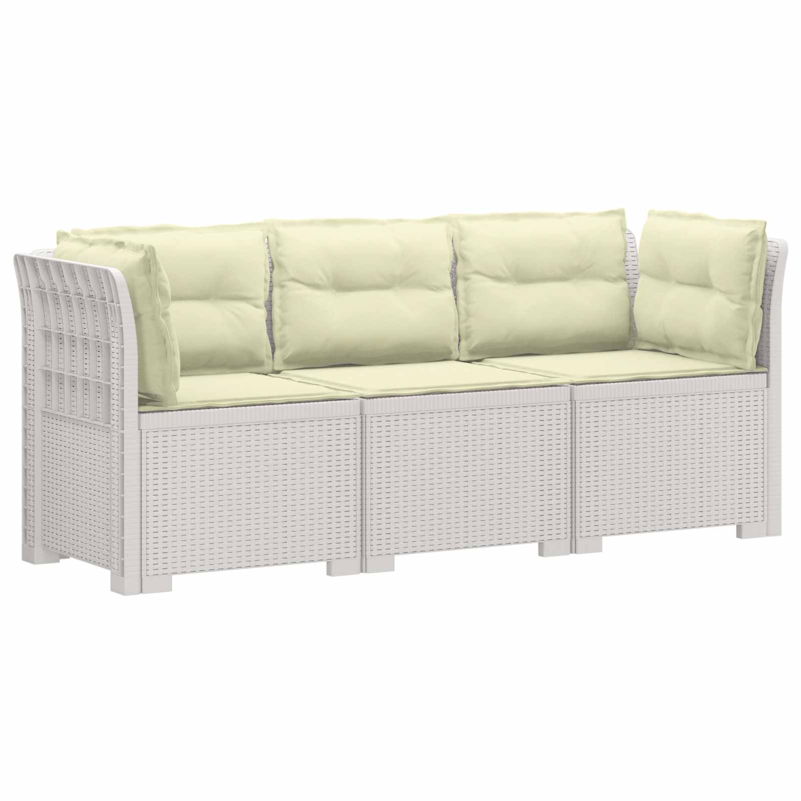 vidaXL 3-Zits Tuin Sofa Rattan Look PP Antraciet