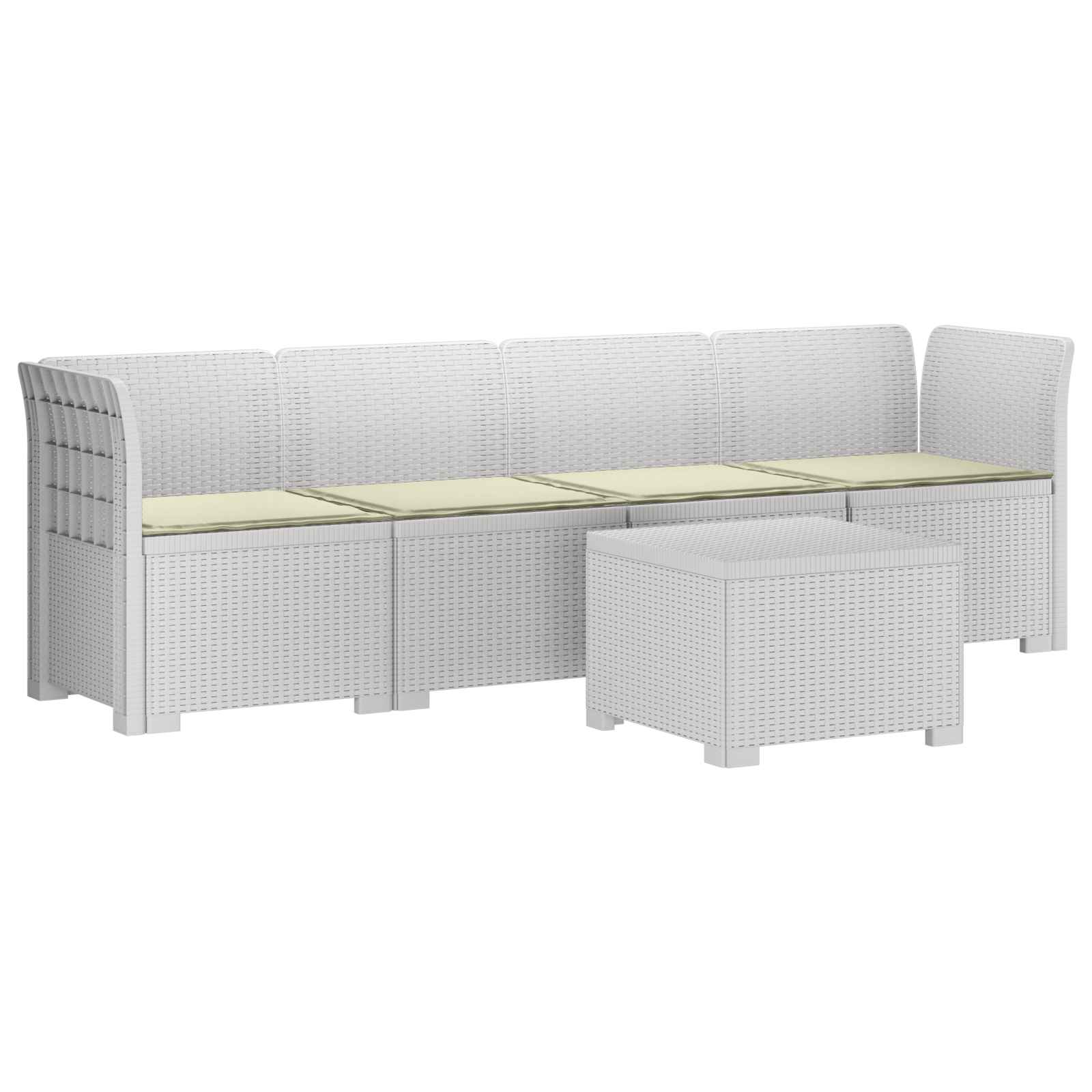 vidaXL 4-Persoons Tuin Sofa Rieten Look PP Antraciet