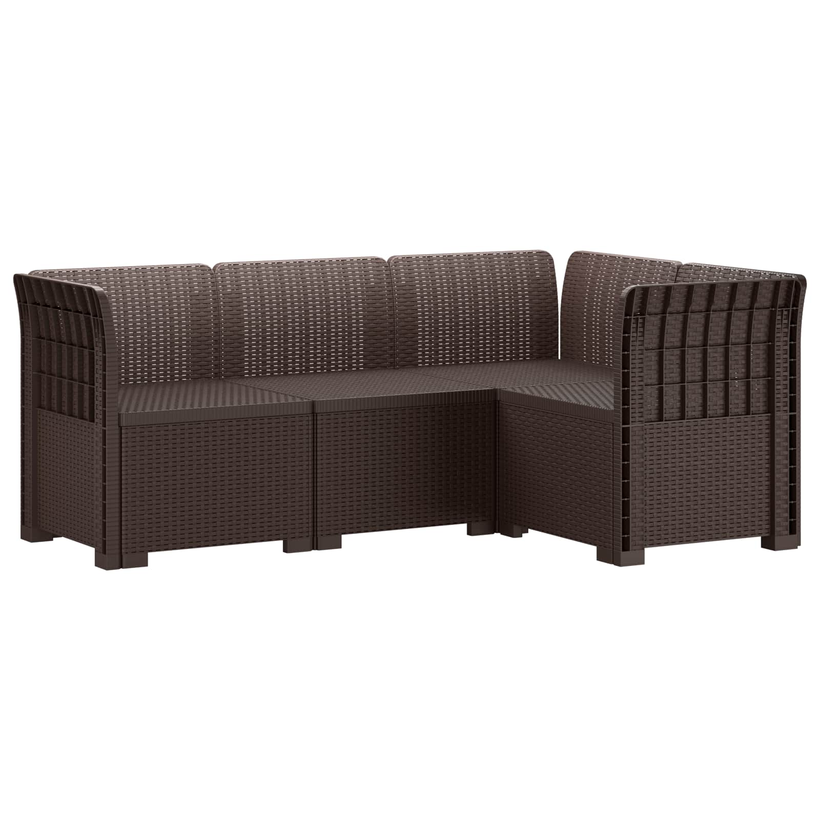vidaXL 4-Zits Tuin Sofa Rattan Look PP Antraciet
