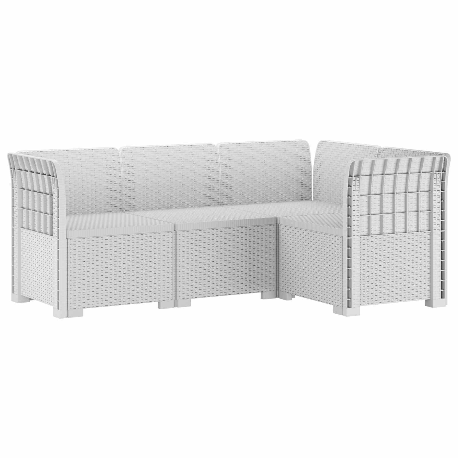 vidaXL 4-Zits Tuin Sofa Rattan Look PP Antraciet