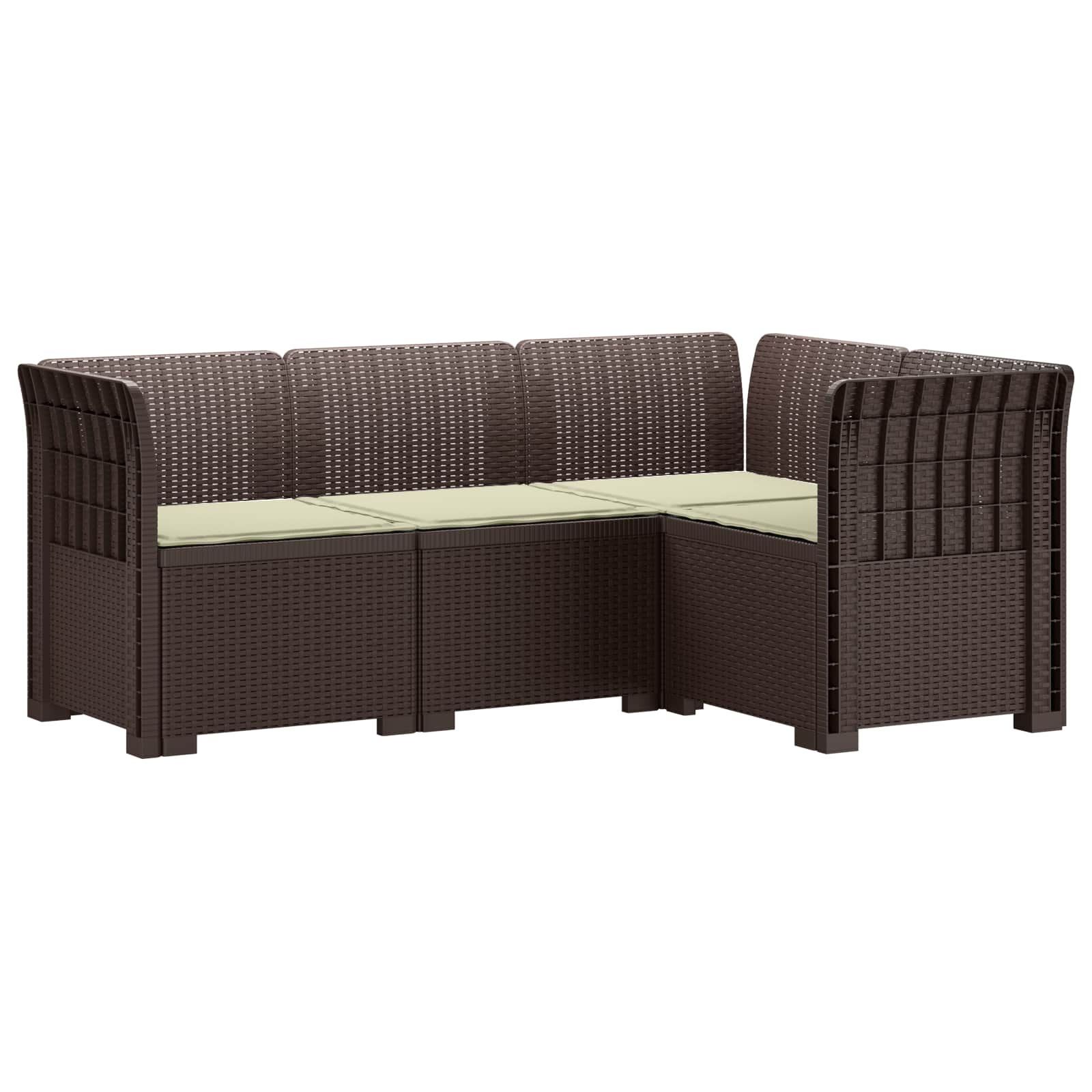 vidaXL 4-Zits Tuin Sofa Rattan Look PP Antraciet
