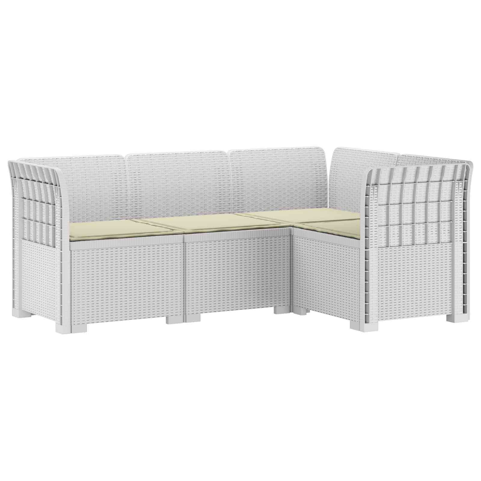vidaXL 4-Zits Tuin Sofa Rattan Look PP Antraciet